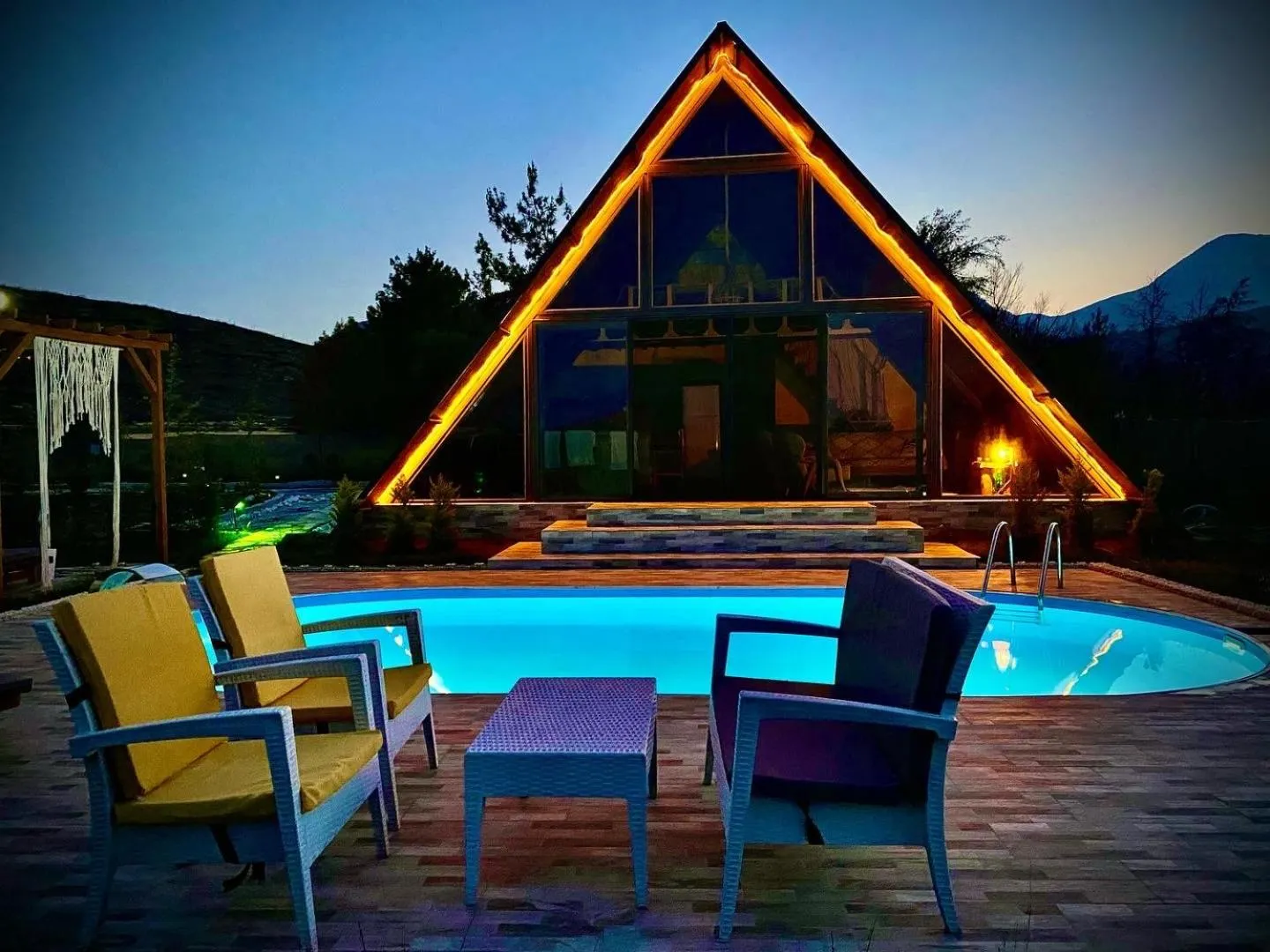 Pool view in villa hidden paradise garden