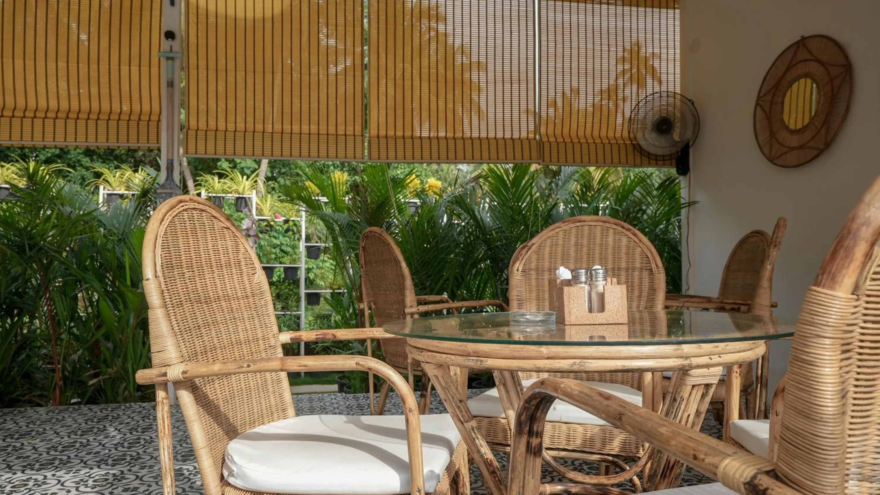 Patio in Whiteflower Resort Morjim