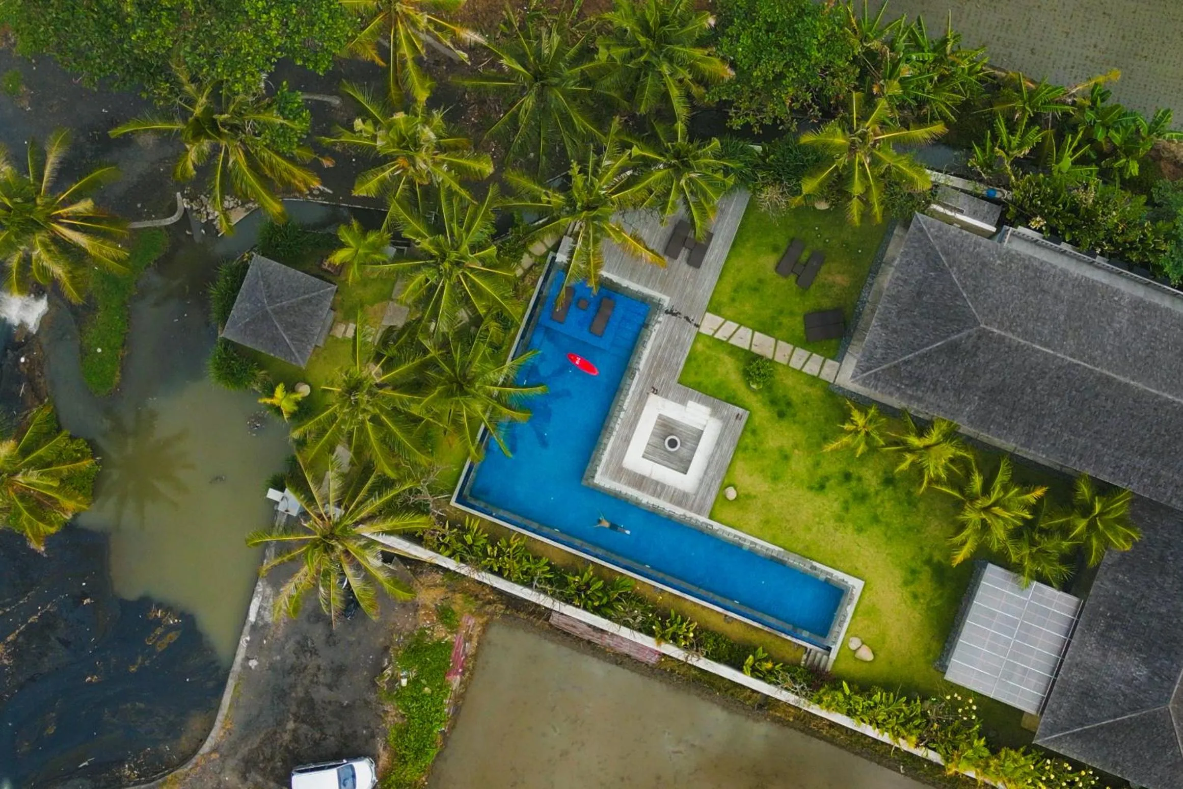 Bird's eye view in K Ko Surf Village at Keramas