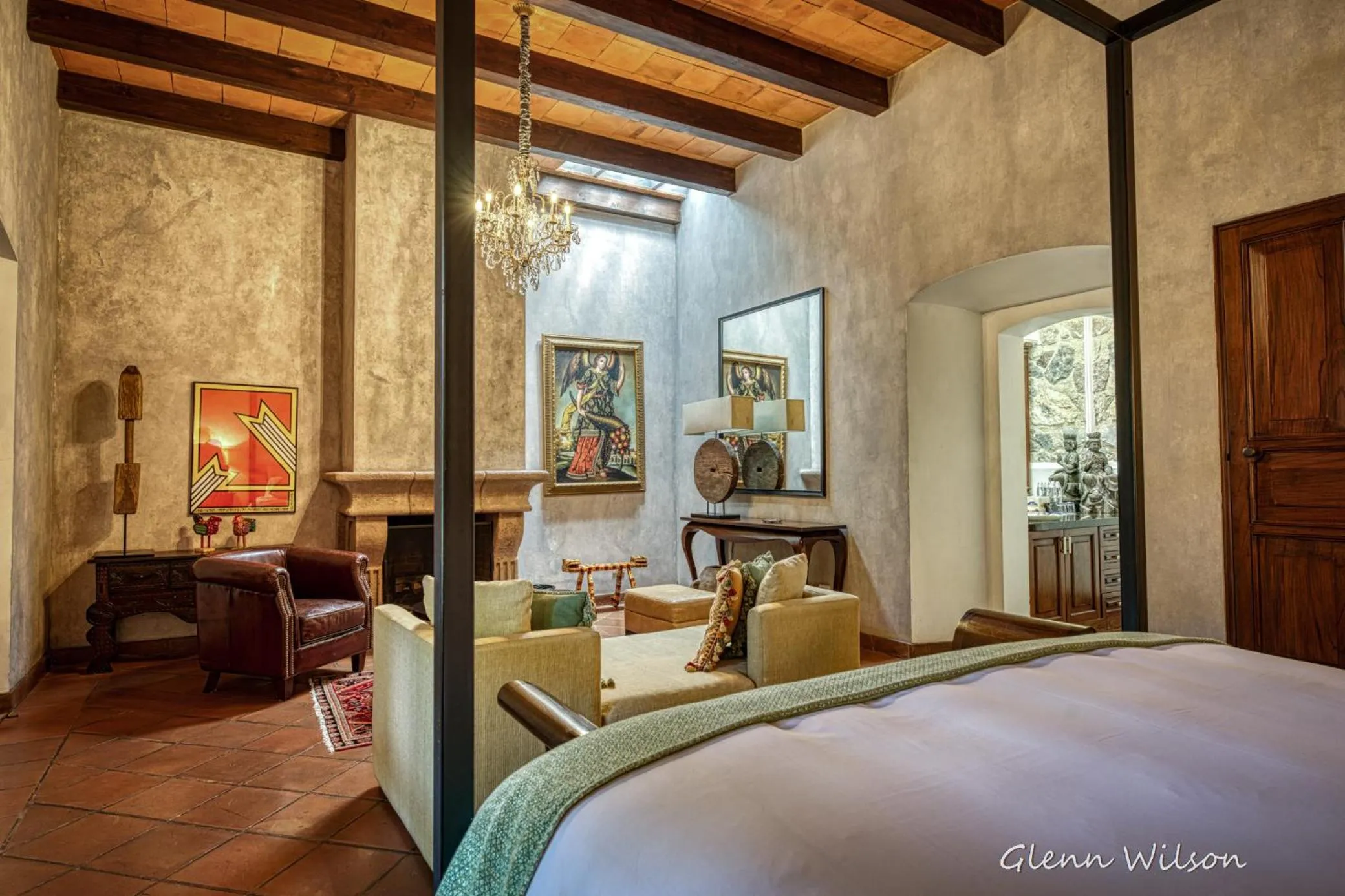 Living room, Bed in San Rafael Hotel