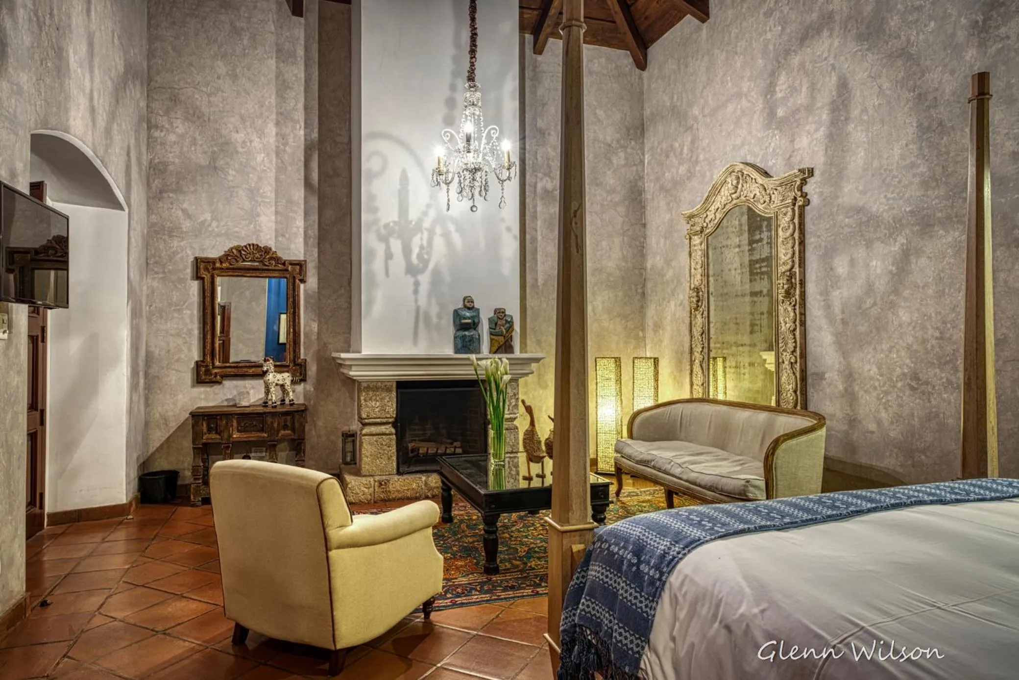 Living room, Bed in San Rafael Hotel