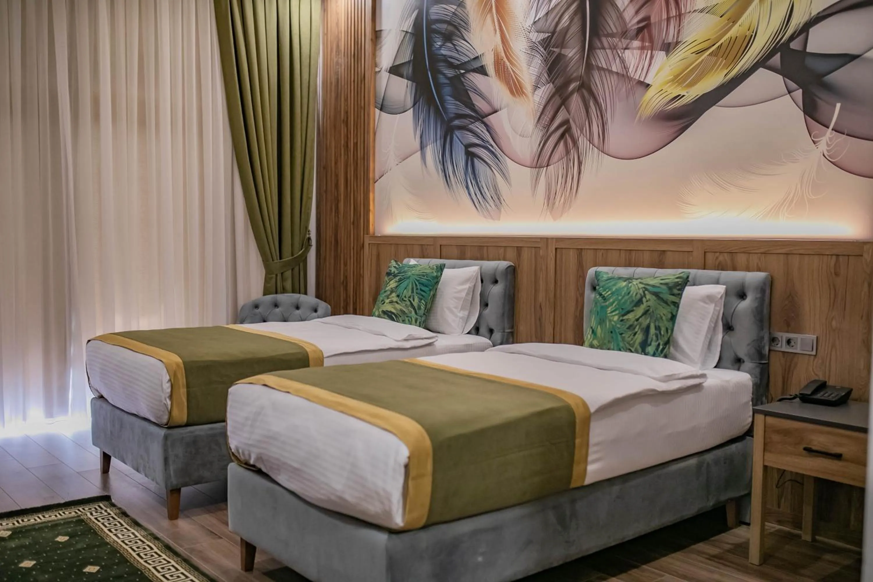 Bed in The Green Oasis Otel Spa