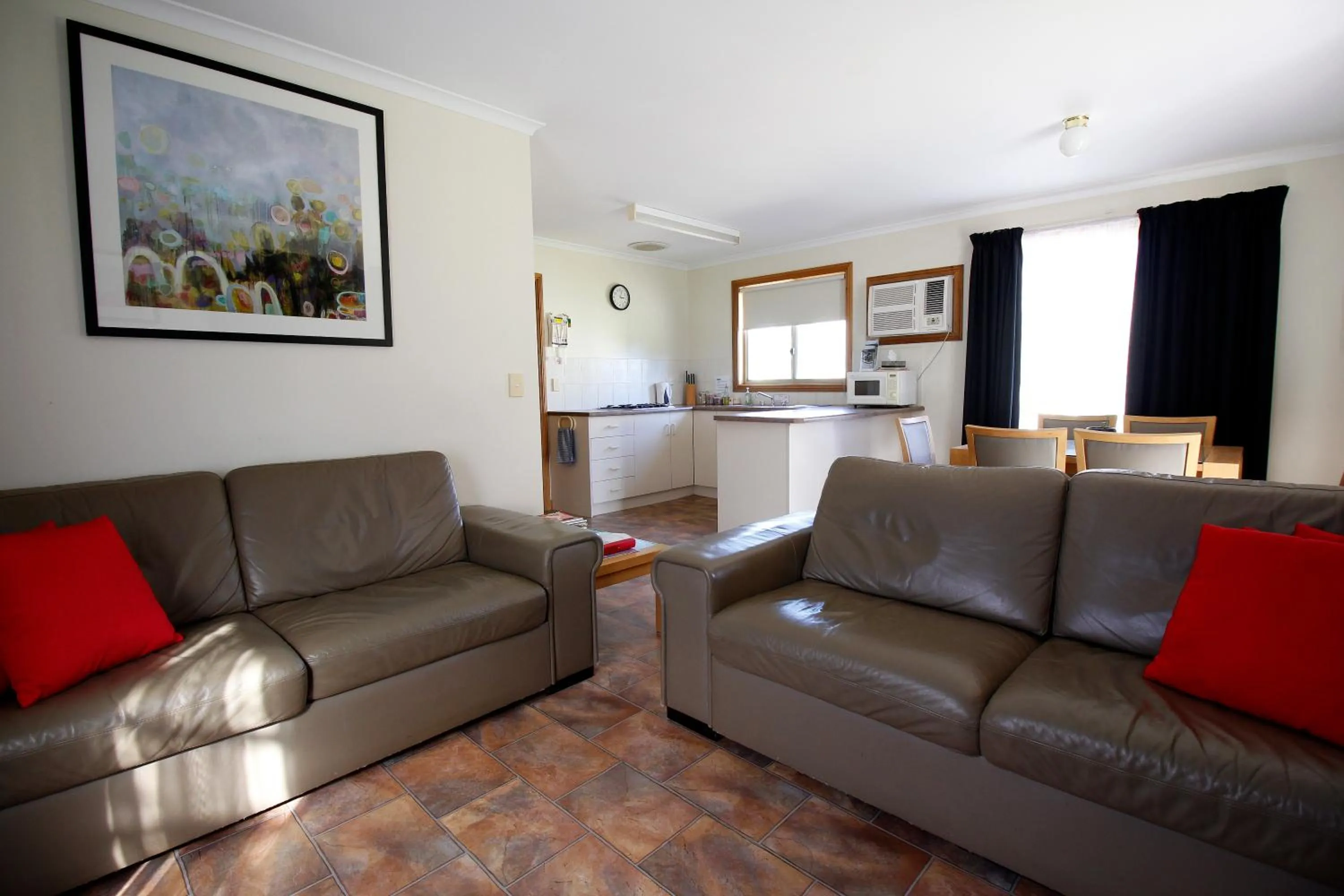 Seating area in Cape Jervis Holiday Units