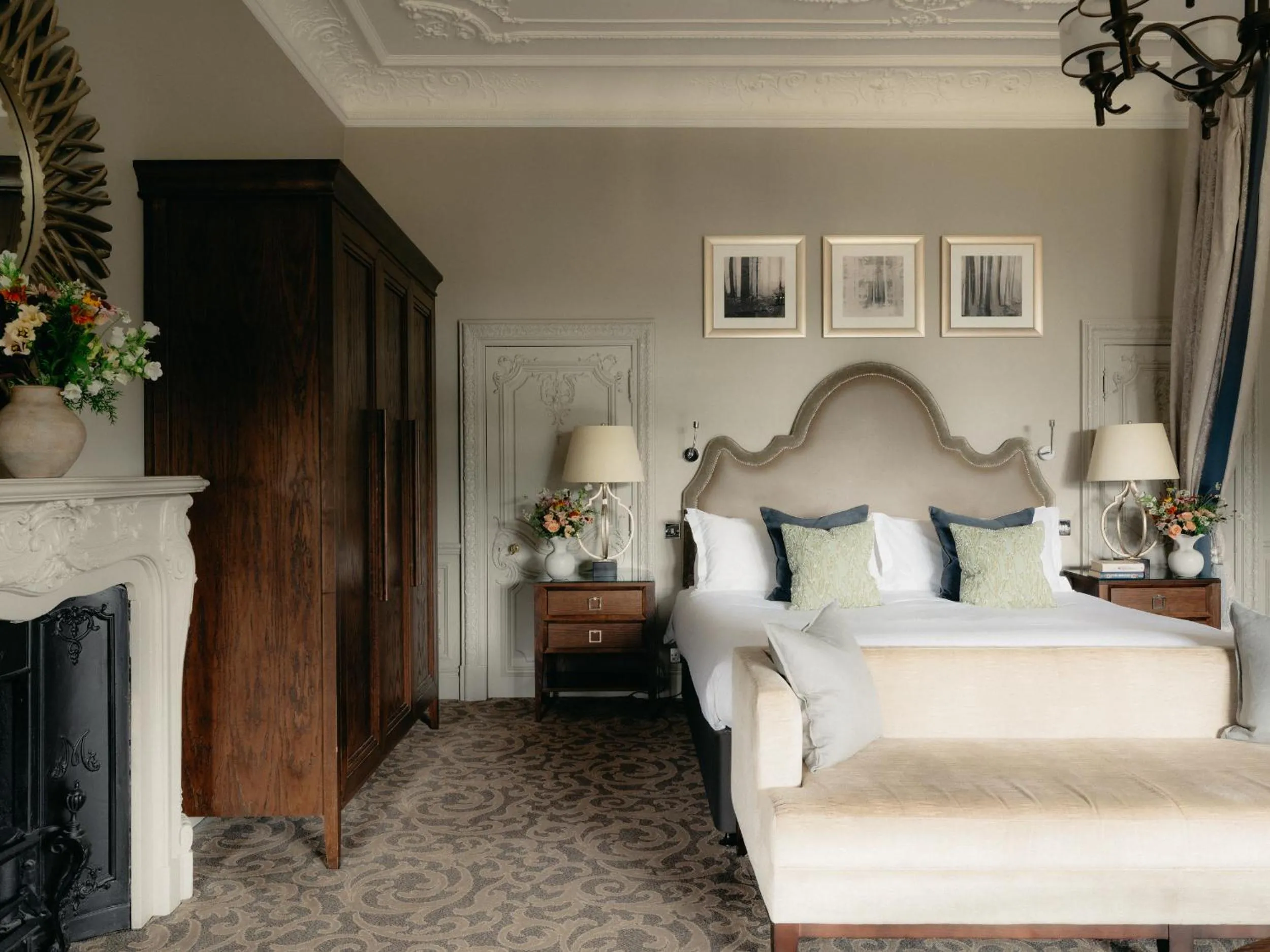 Bedroom, Bed in Rhinefield House Hotel