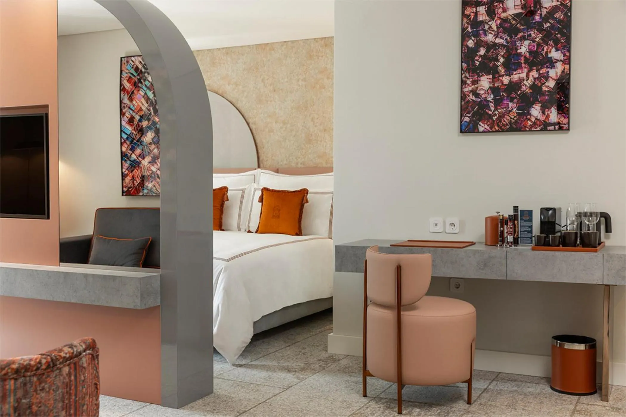 Photo of the whole room, Bed in Convent Square Lisbon, Vignette Collection by IHG