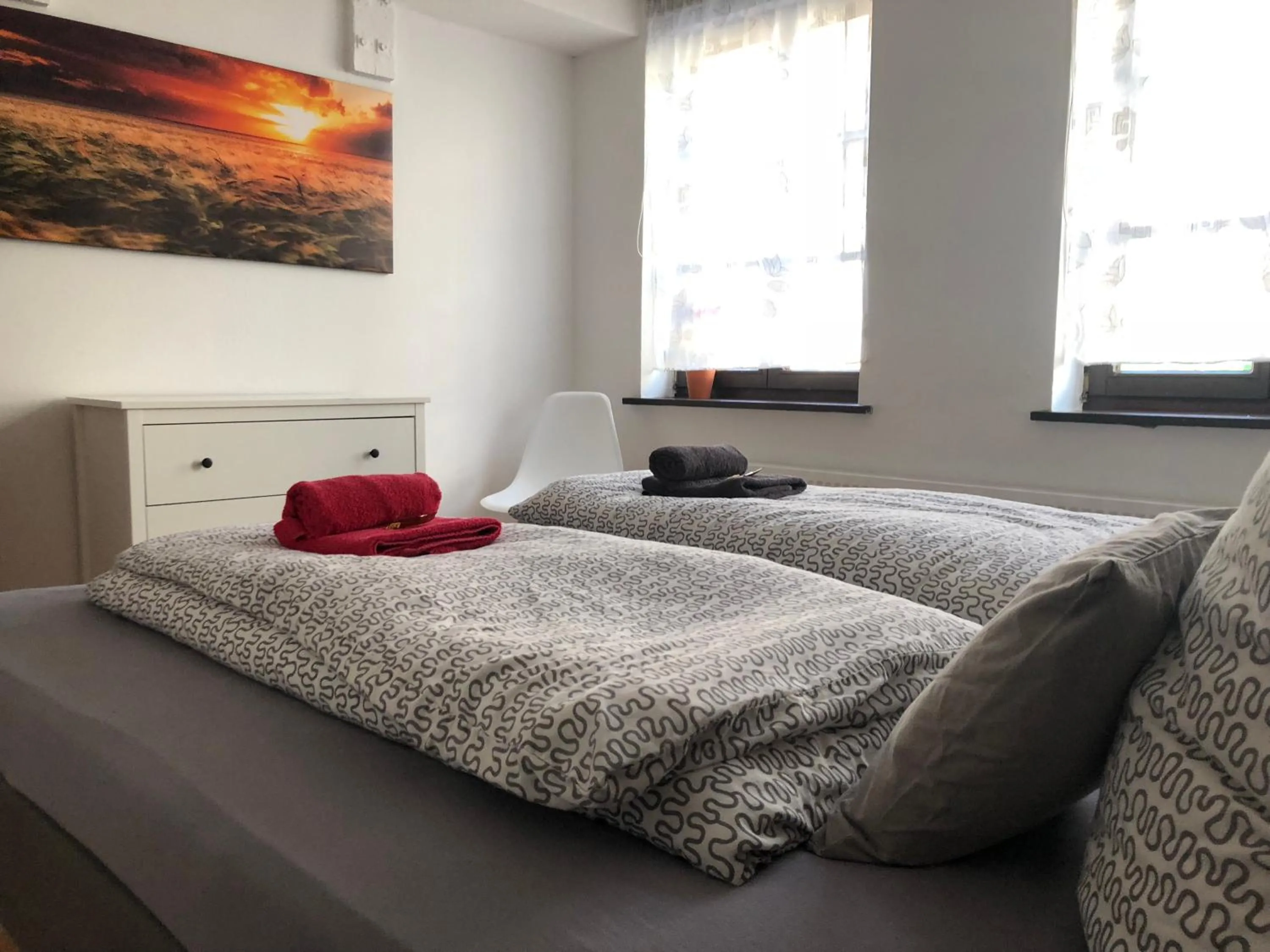 Bedroom, Bed in Ferienwohnung-Goldener Winkel