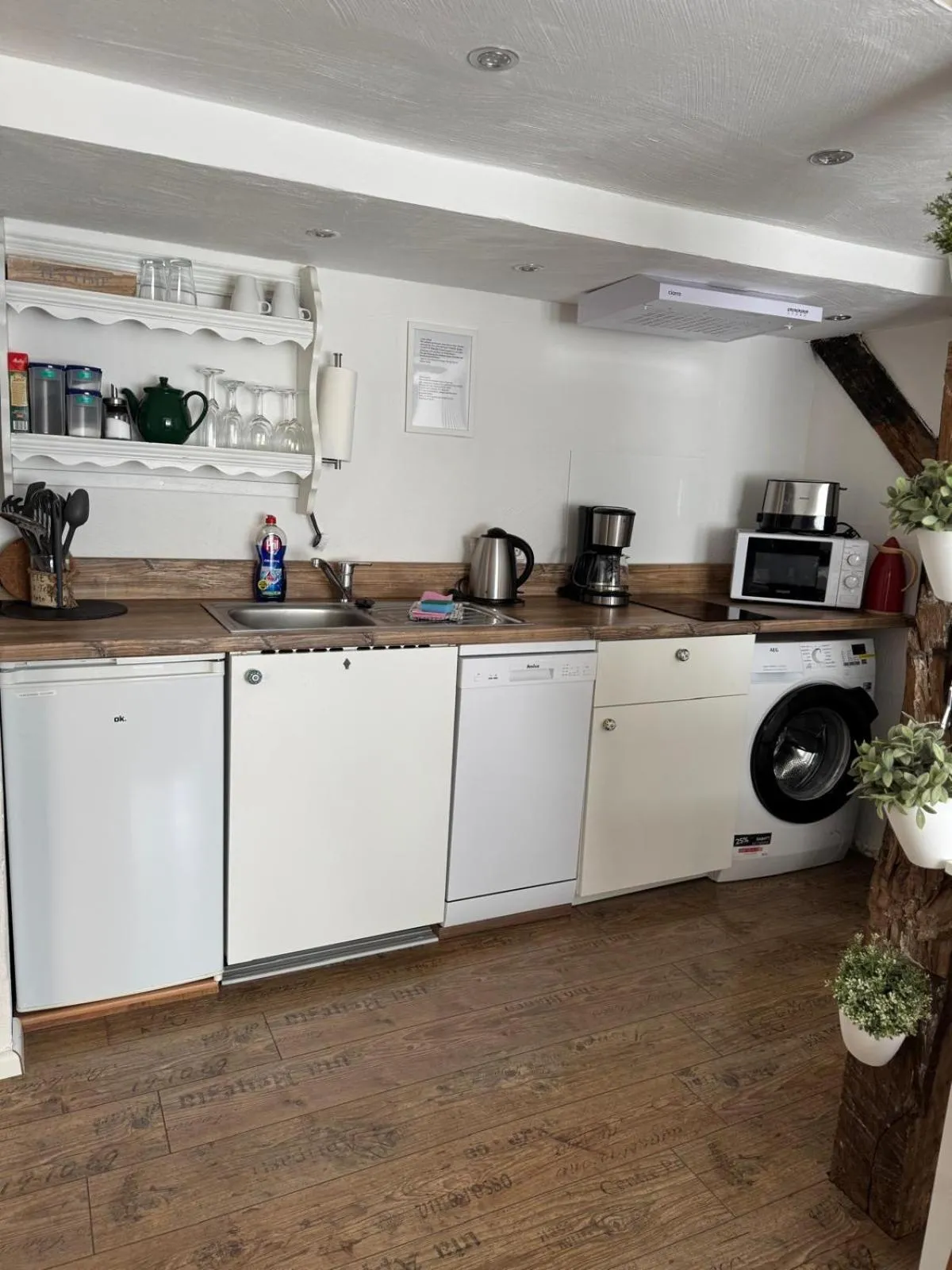 kitchen in Ferienwohnung-Goldener Winkel