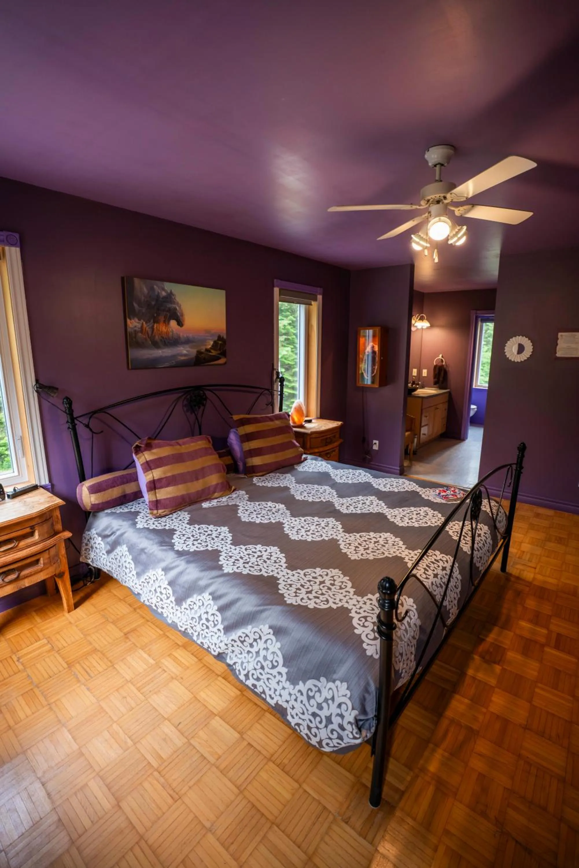 Bed in Gîte Crystal Inn