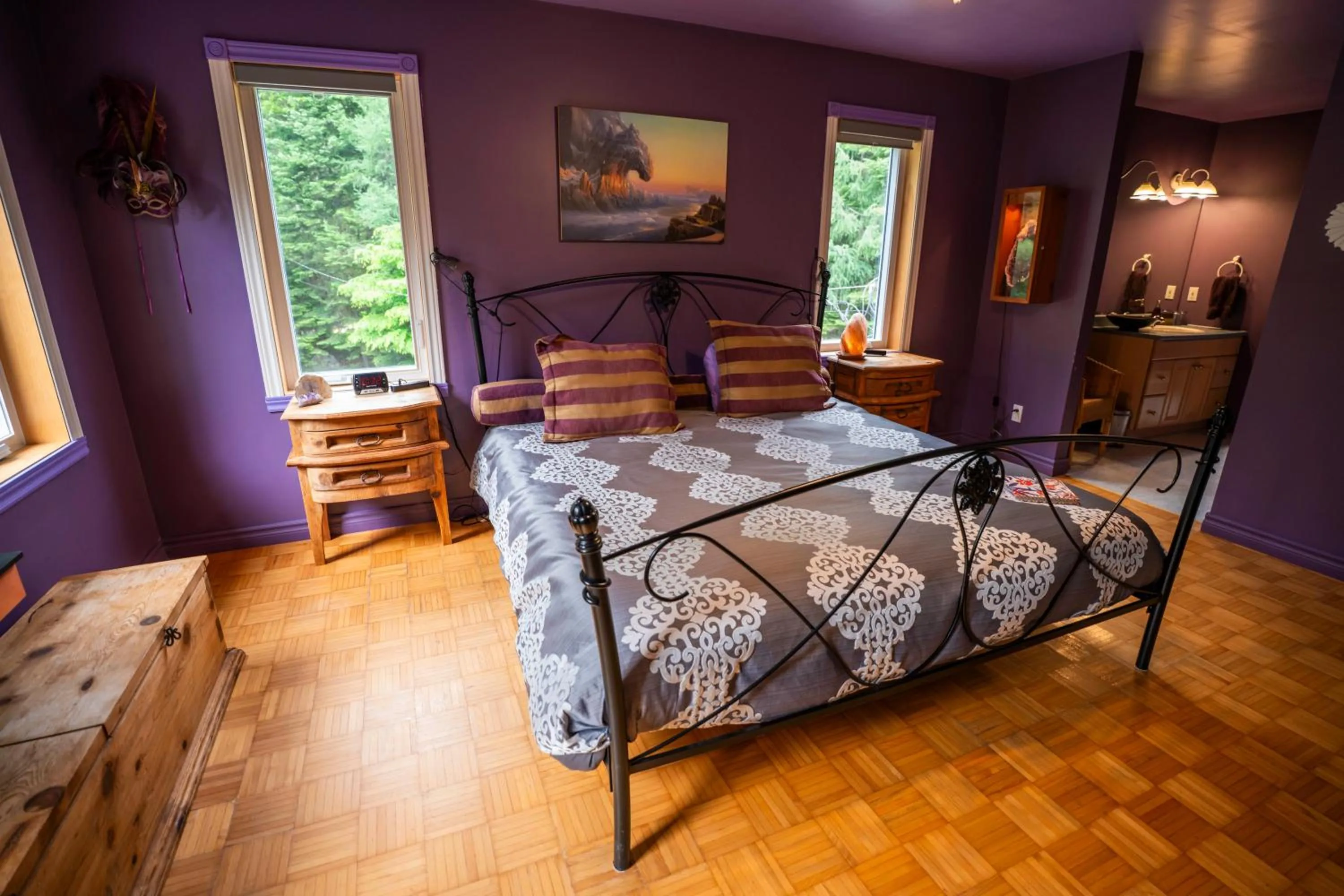 Bed in Gîte Crystal Inn