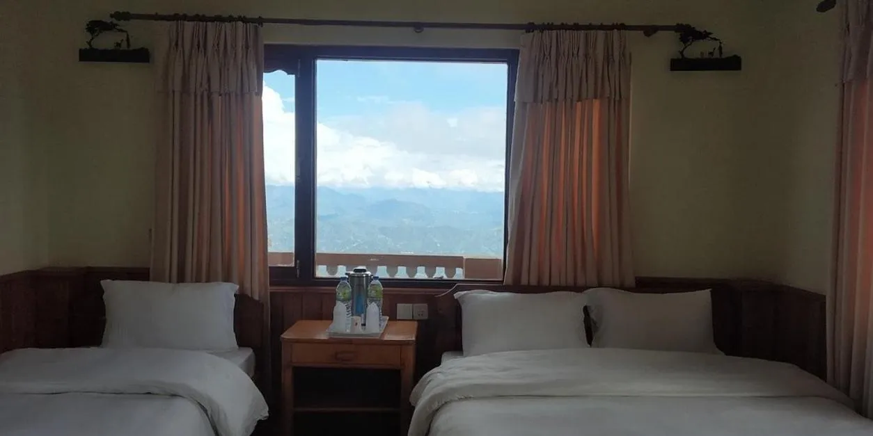 Bed in Nagarkot Sunshine Hotel