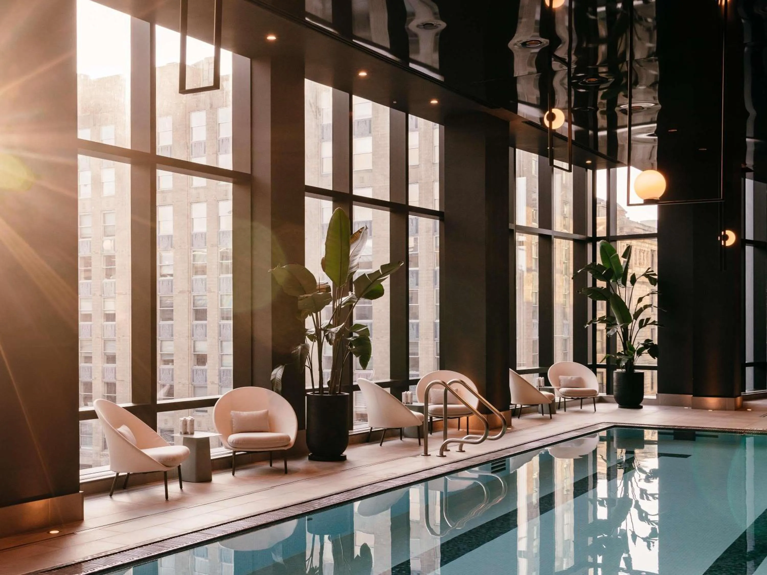 Pool view in Raffles Boston