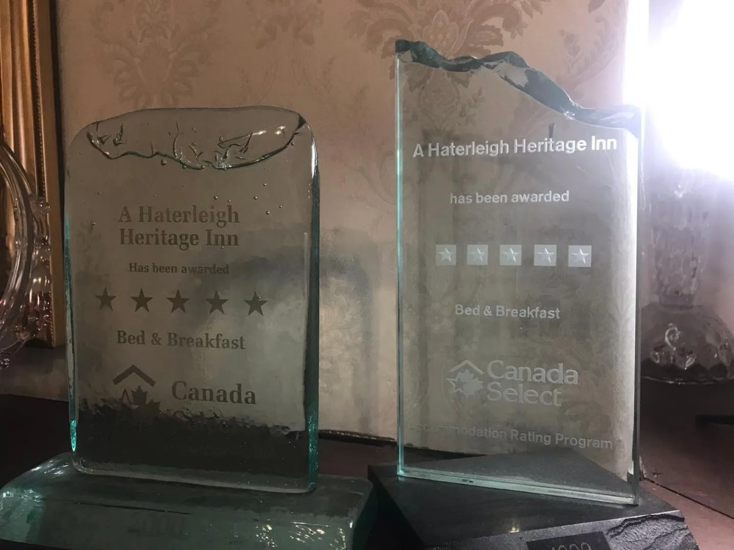 Certificate/Award in Haterleigh Heritage Inn