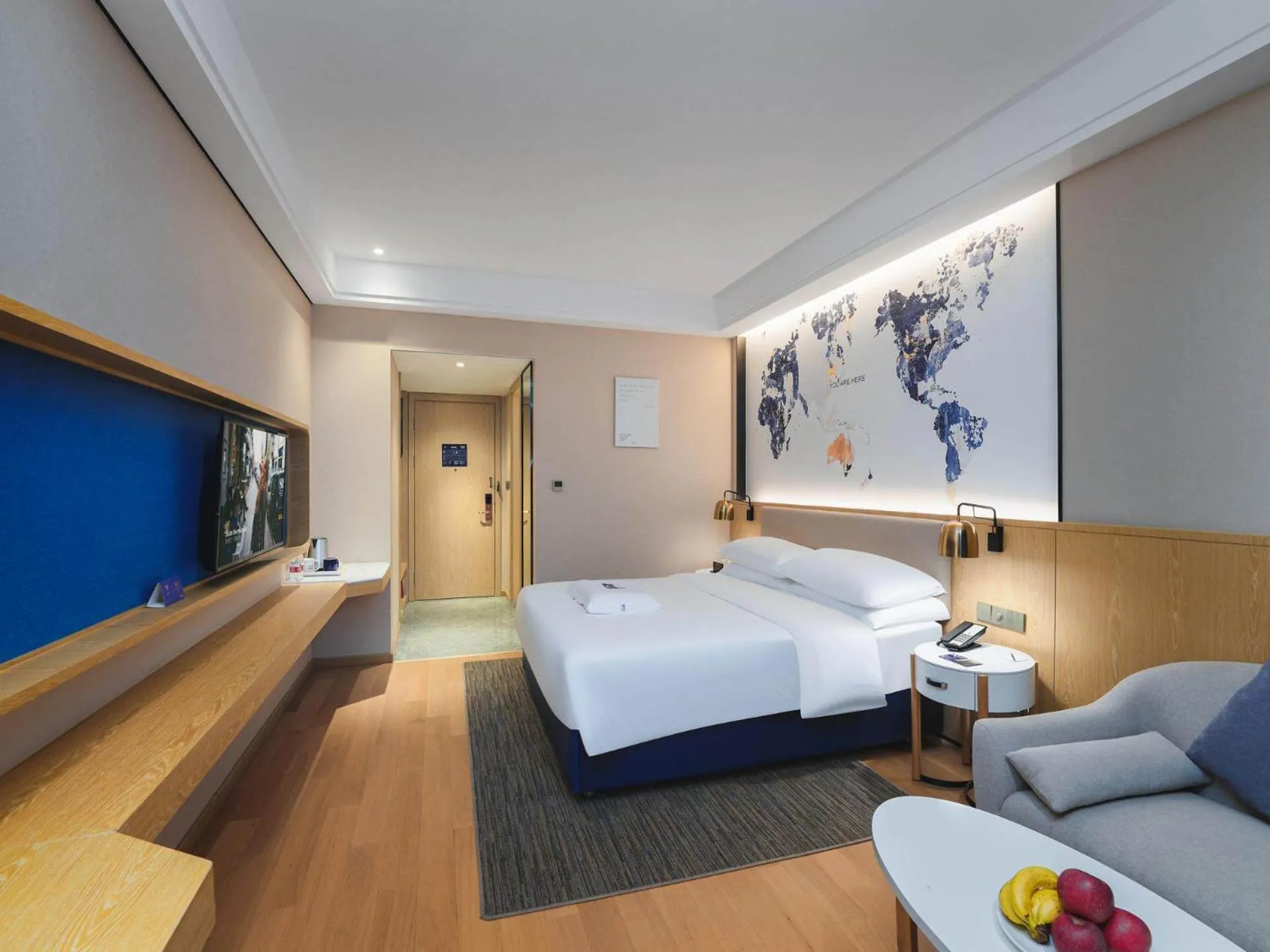 Bed in Kyriad Marvelous Hotel Bozhou Wanda Plaza