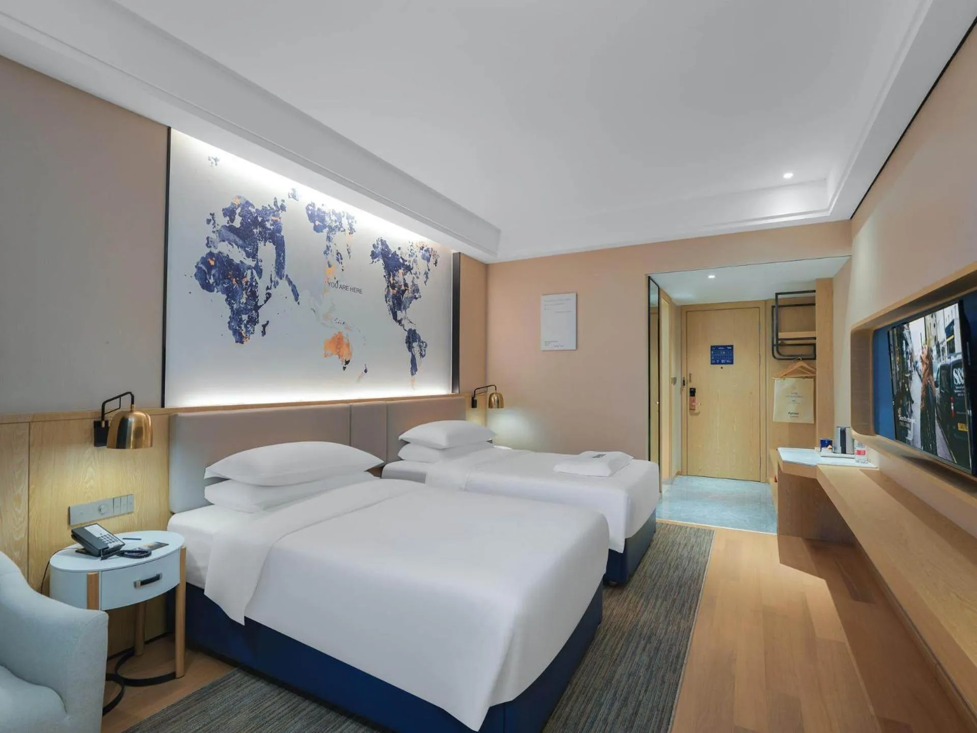 Bed in Kyriad Marvelous Hotel Bozhou Wanda Plaza