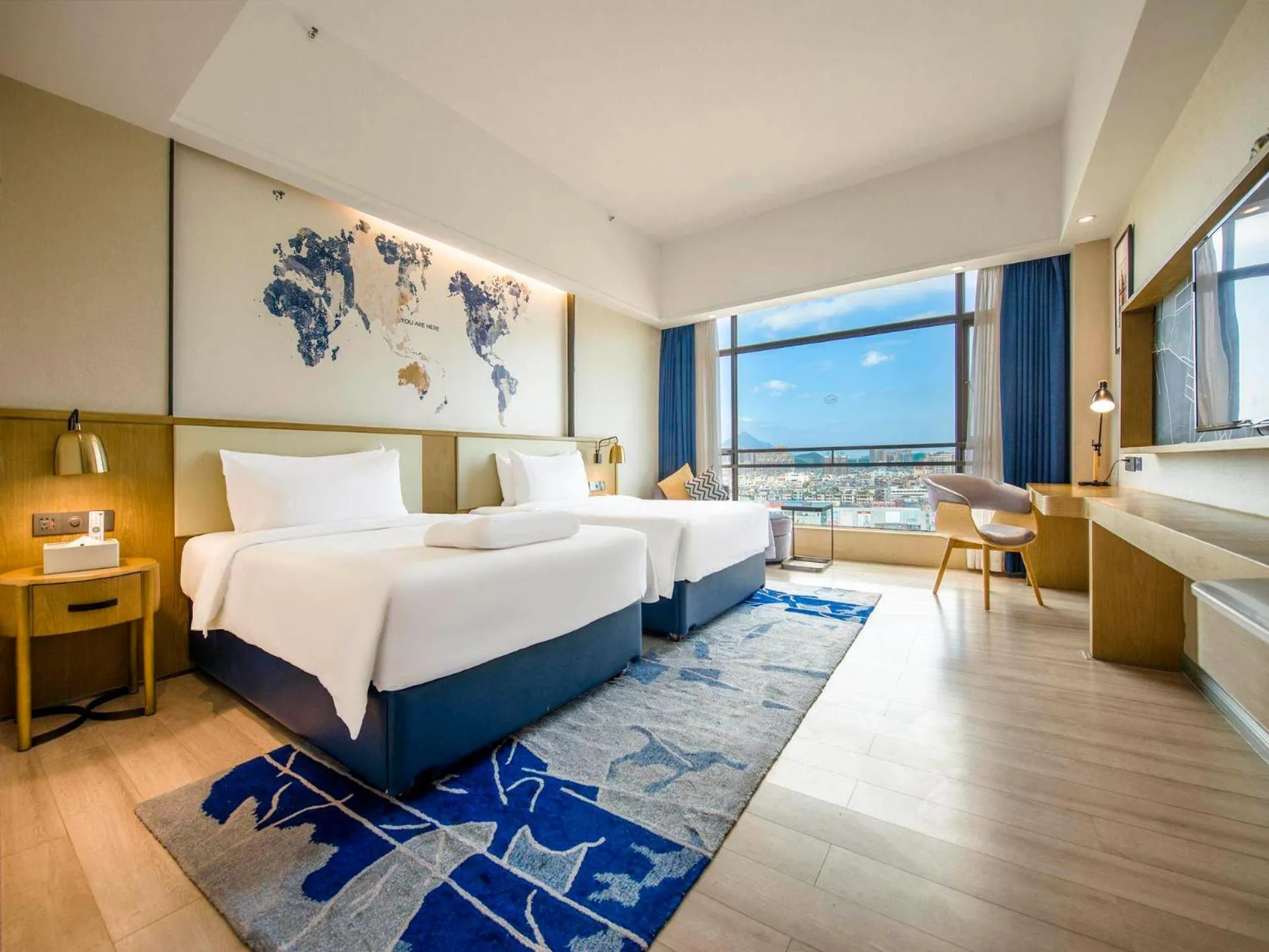 Bed in Kyriad Marvelous Hotel Qingyuan City Square