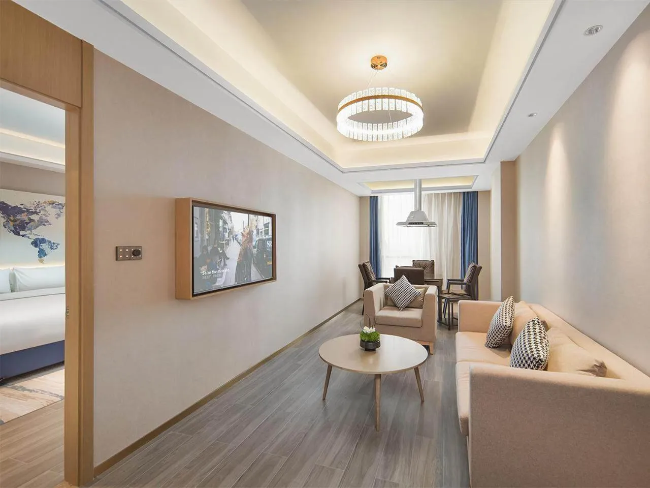 Bed in Kyriad Hotel Dongguan Houjie Convention and Exhibition Center Humen Station