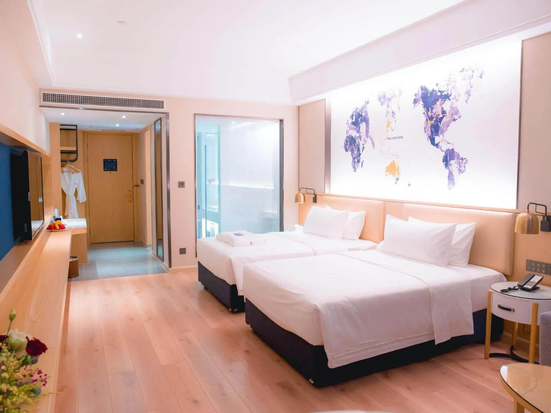 Bed in Kyriad Marvelous Hotel Luoding Ring City East Road