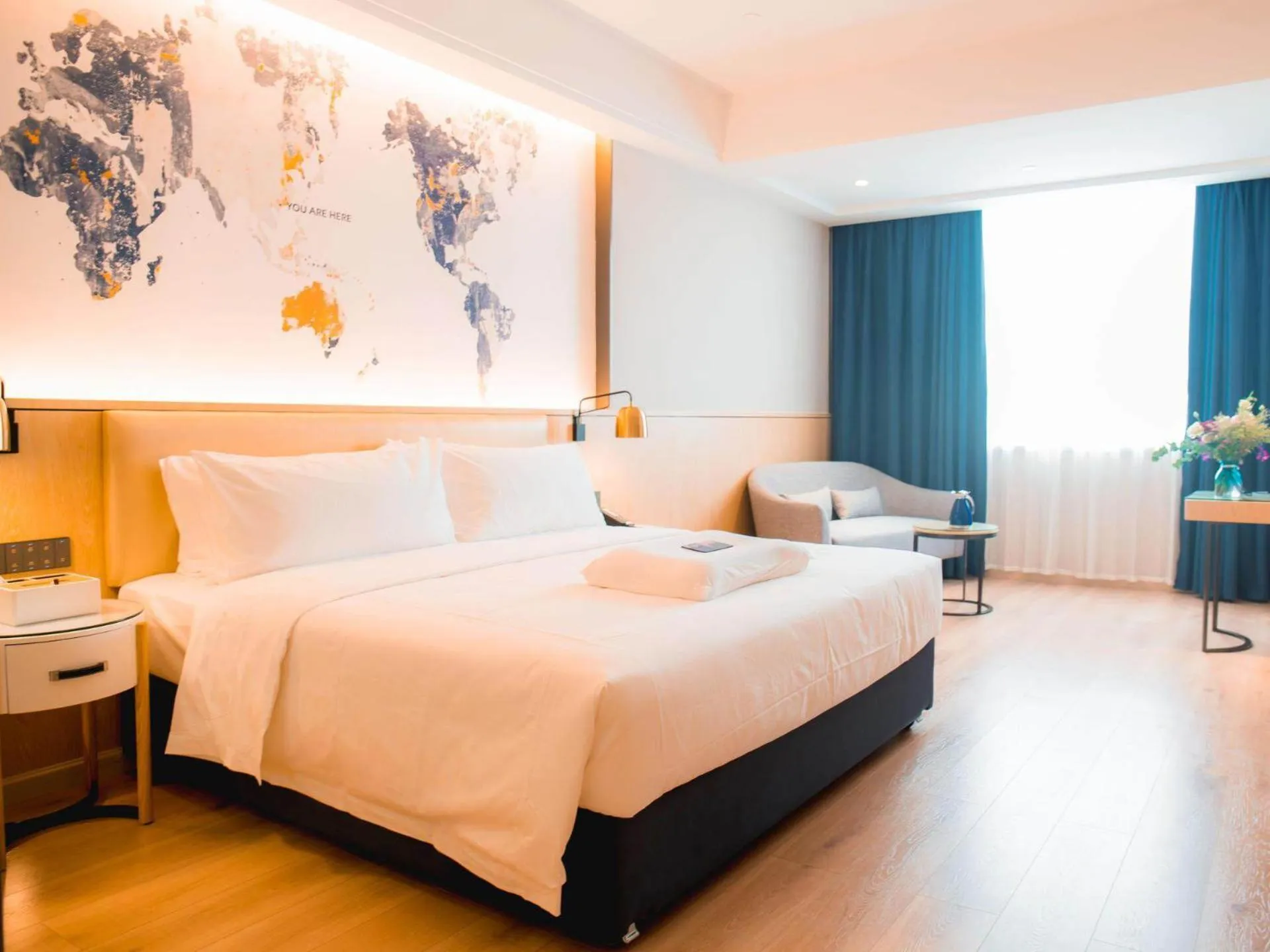 Bed in Kyriad Marvelous Hotel Luoding Ring City East Road