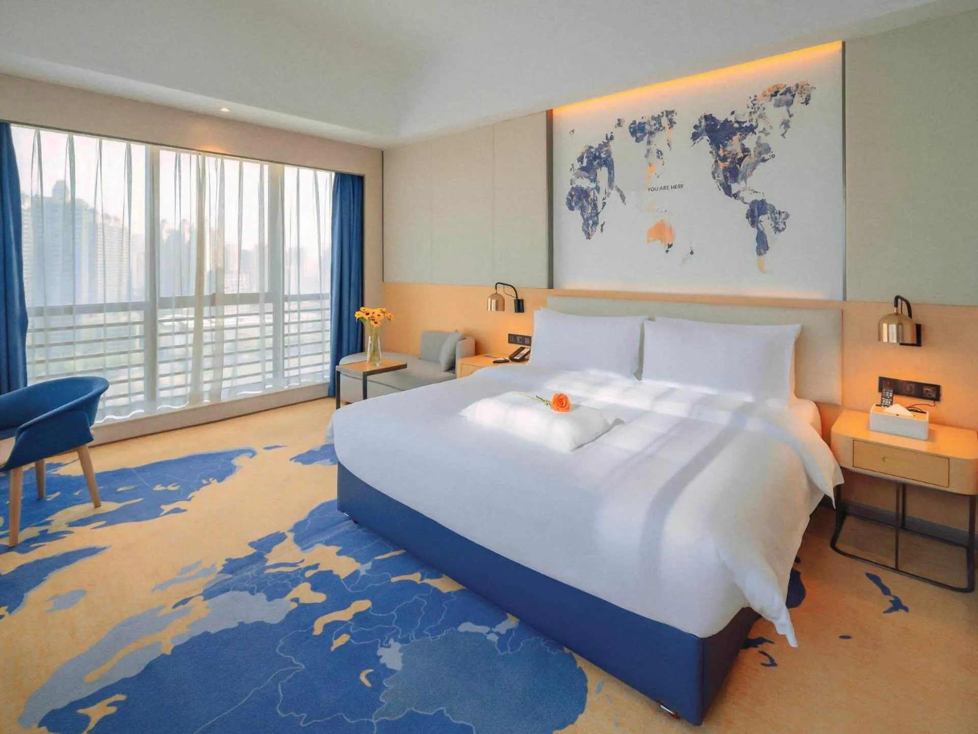 Bed in Kyriad Marvelous Hotel Zhongshan South District Conference Centre