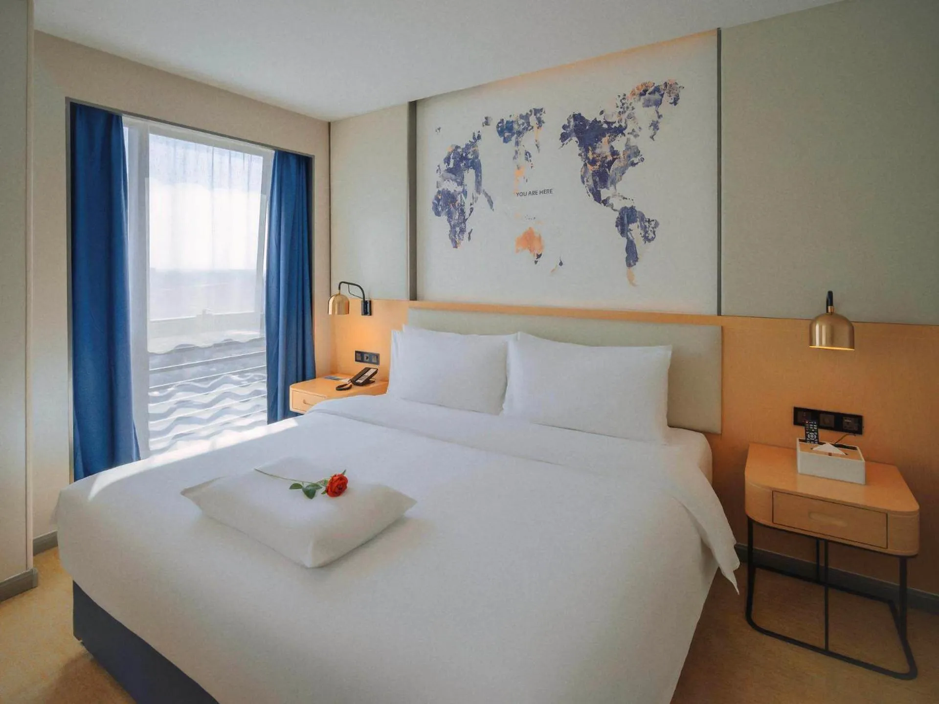 Bed in Kyriad Marvelous Hotel Zhongshan South District Conference Centre