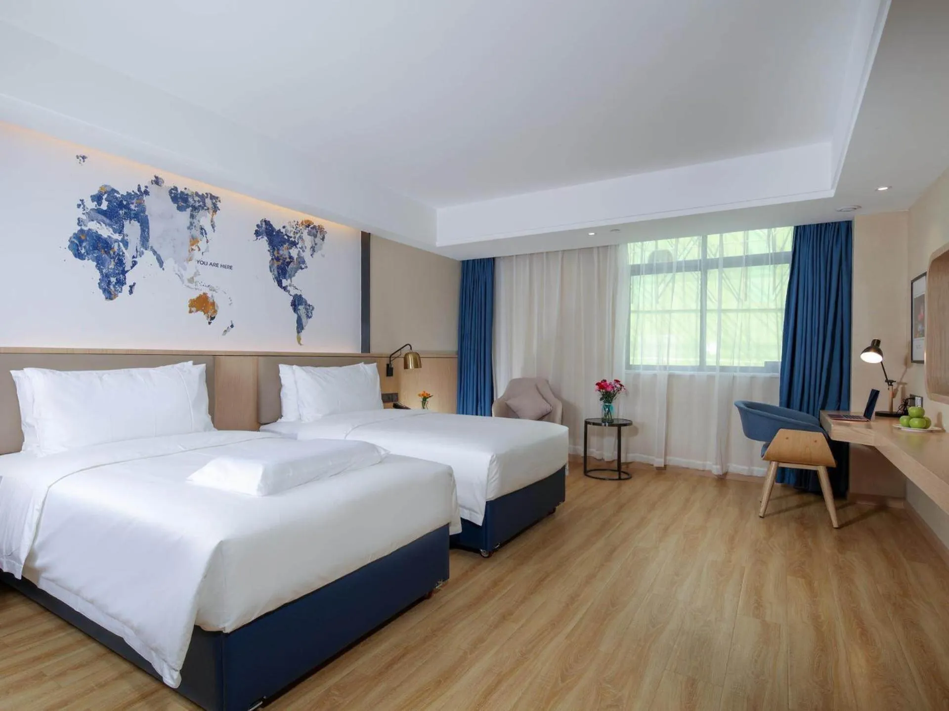 Bed in Kyriad Marvelous Hotel Zhongshan West District