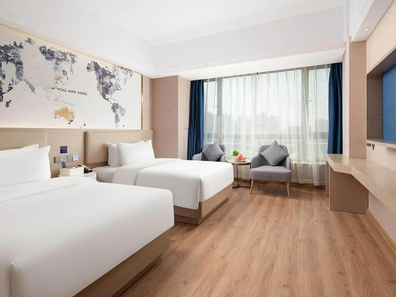 Bed in Kyriad Hotel Guigang Wuyue Plaza Railway Station