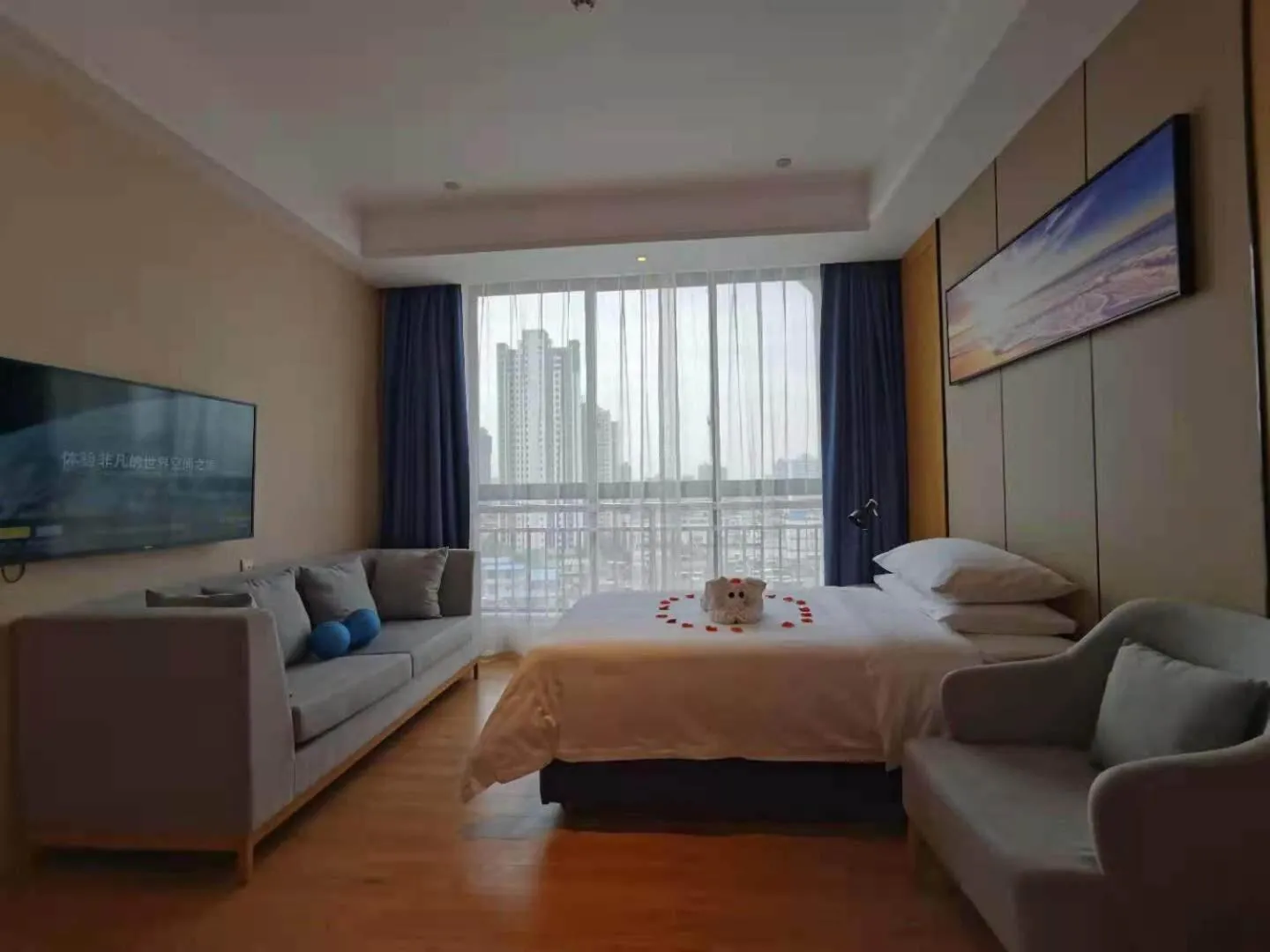 Bed in Kyriad Hanzhong Railway Station