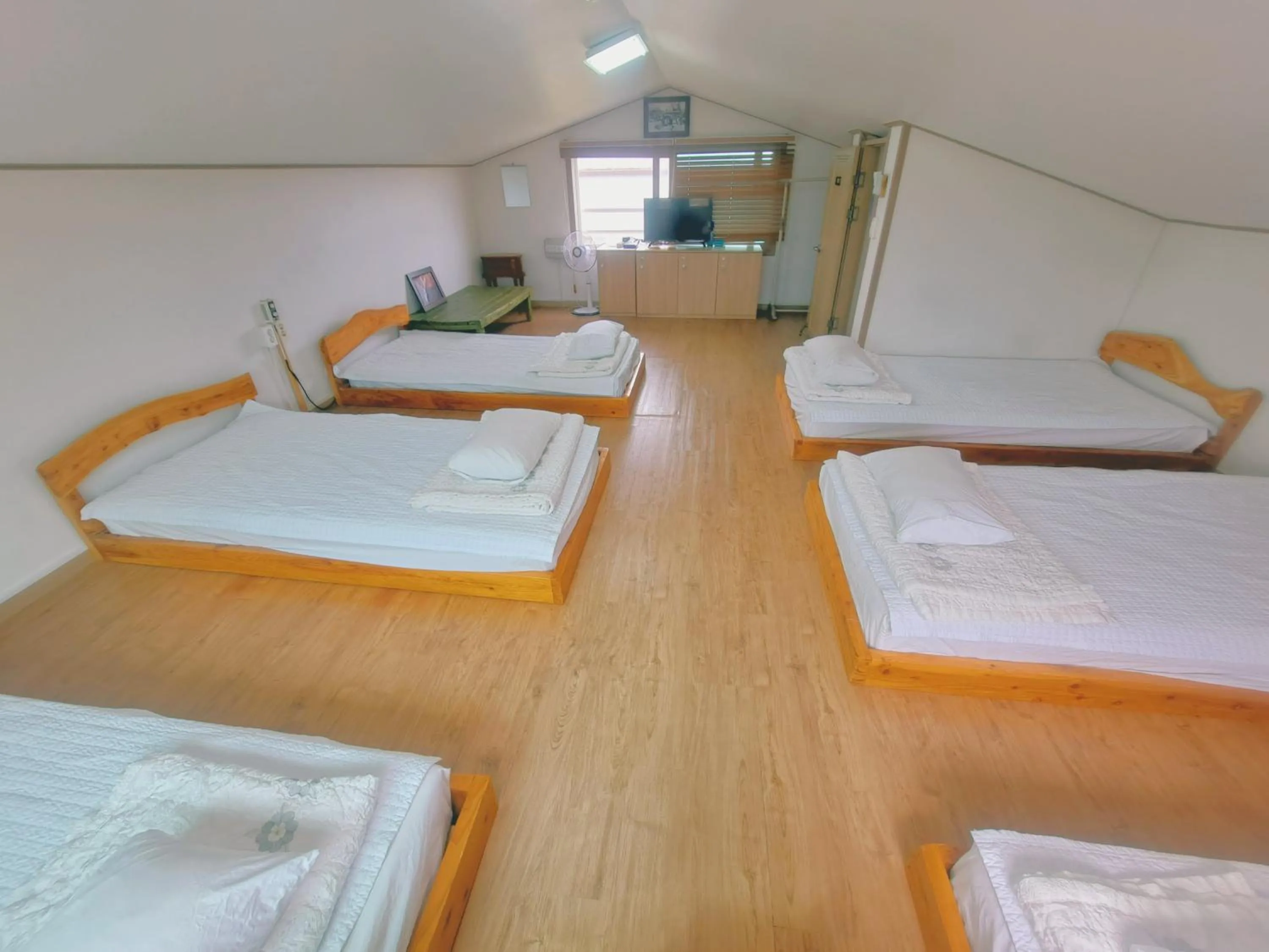 Bed in Jeju Gillime Pension