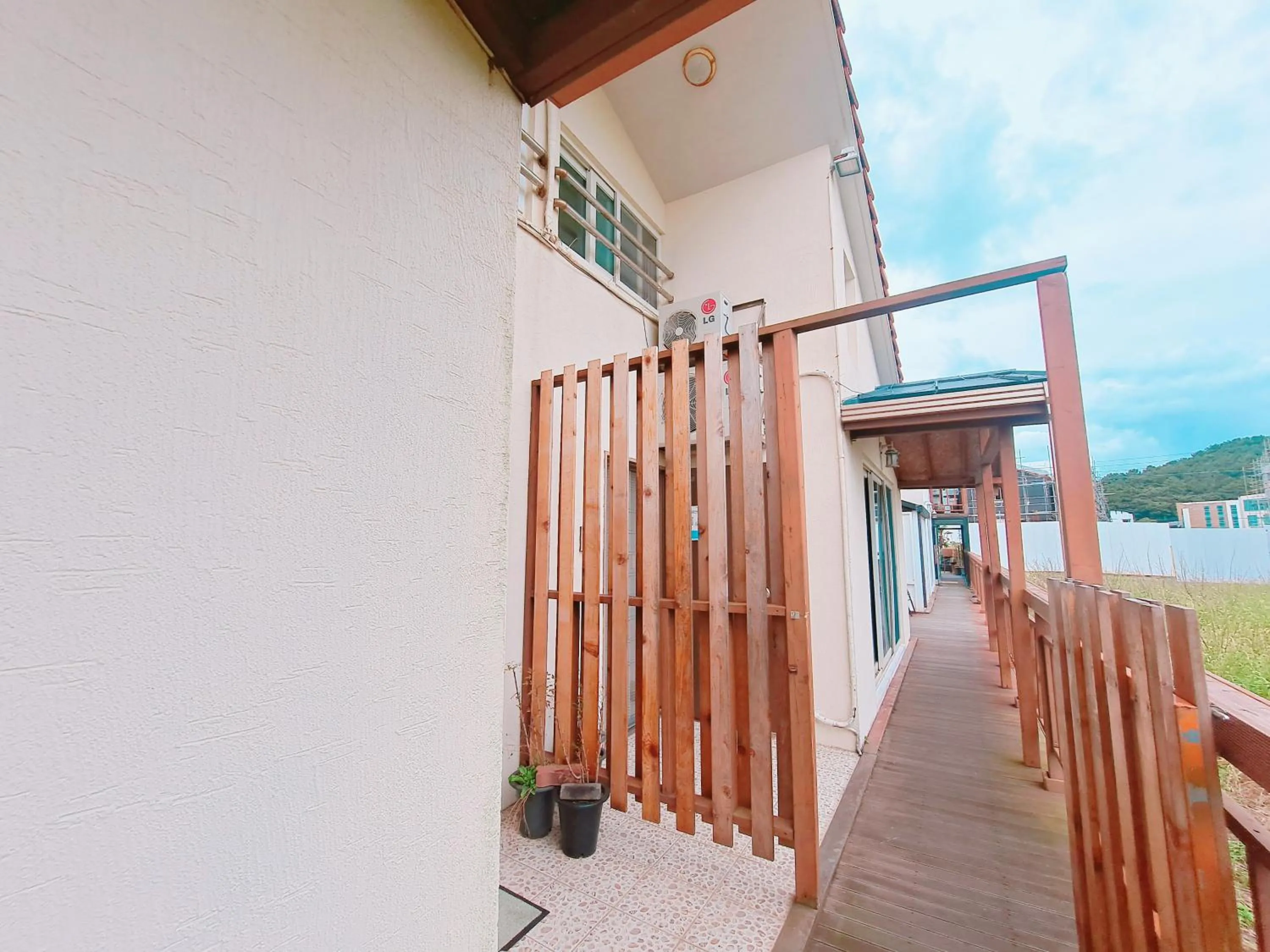 Balcony/Terrace in Jeju Gillime Pension