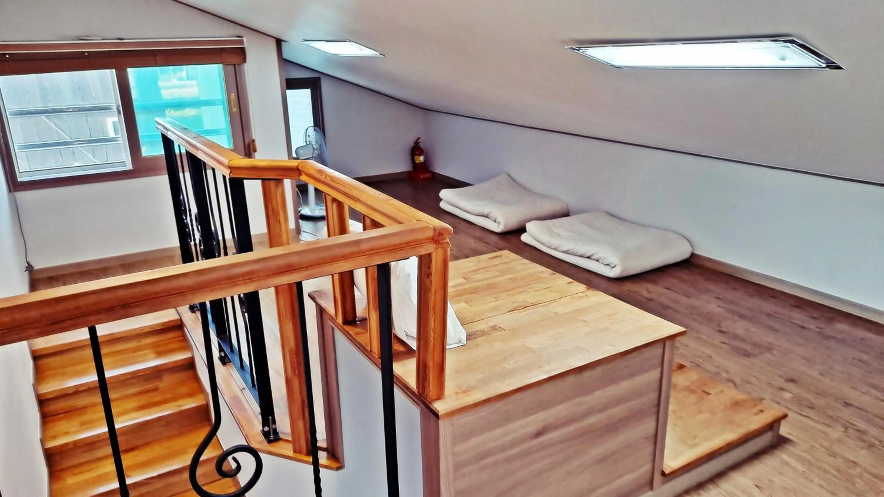 Bed in Jeju Gillime Pension