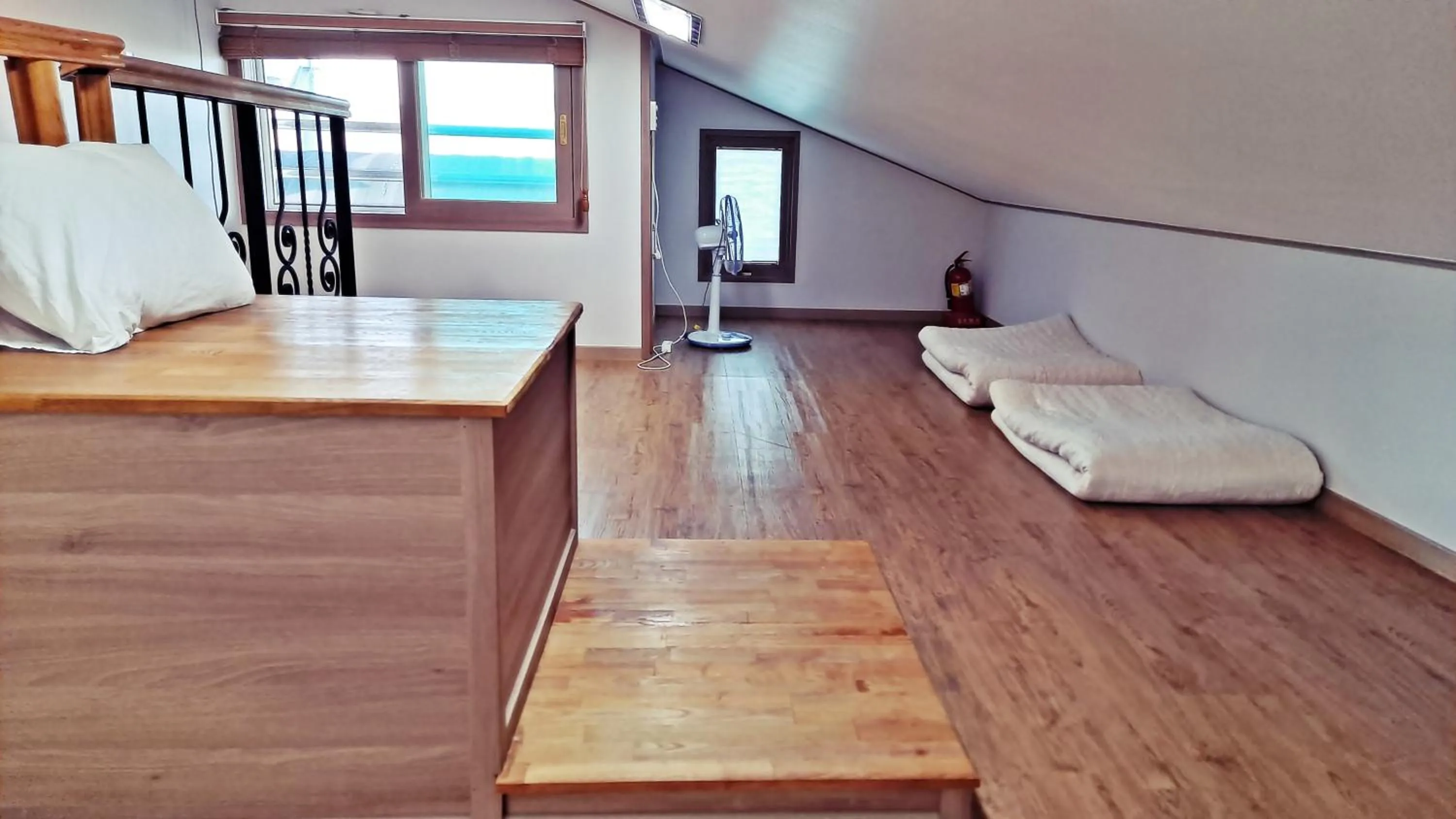 Bed in Jeju Gillime Pension