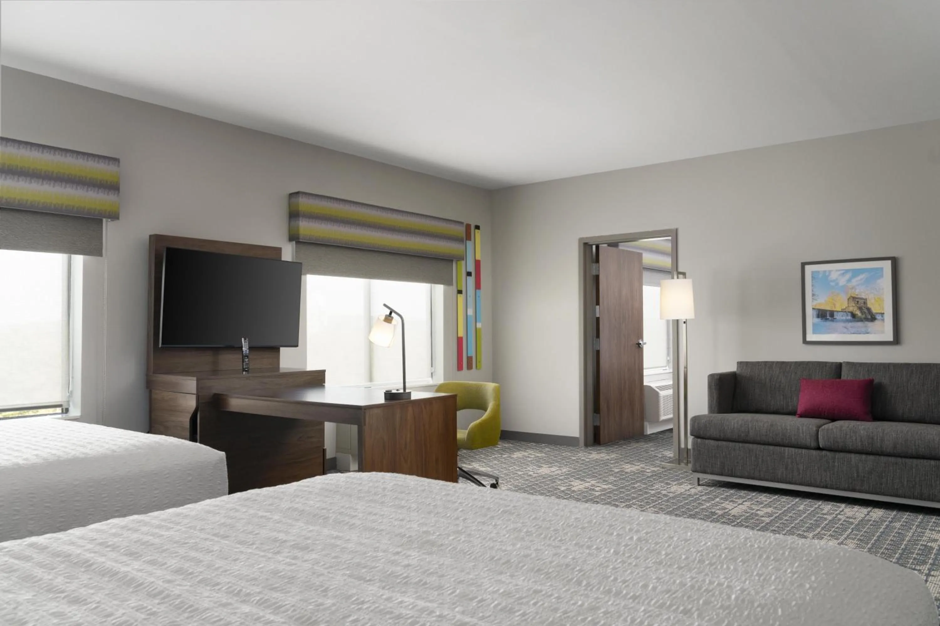 Bed in Hampton Inn & Suites Somerset