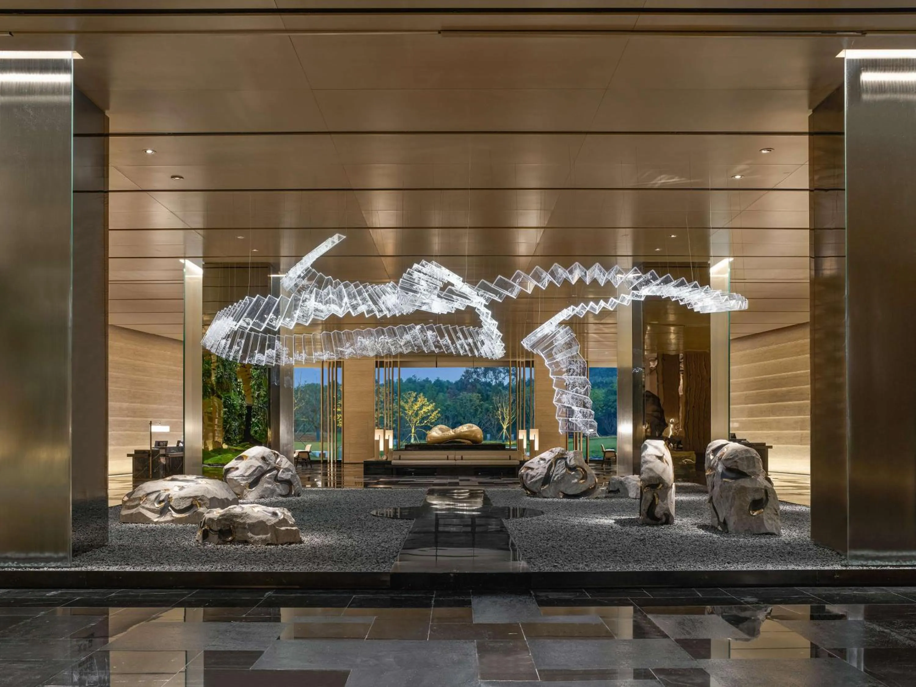 Lobby or reception in Hilton Nanjing Niushoushan