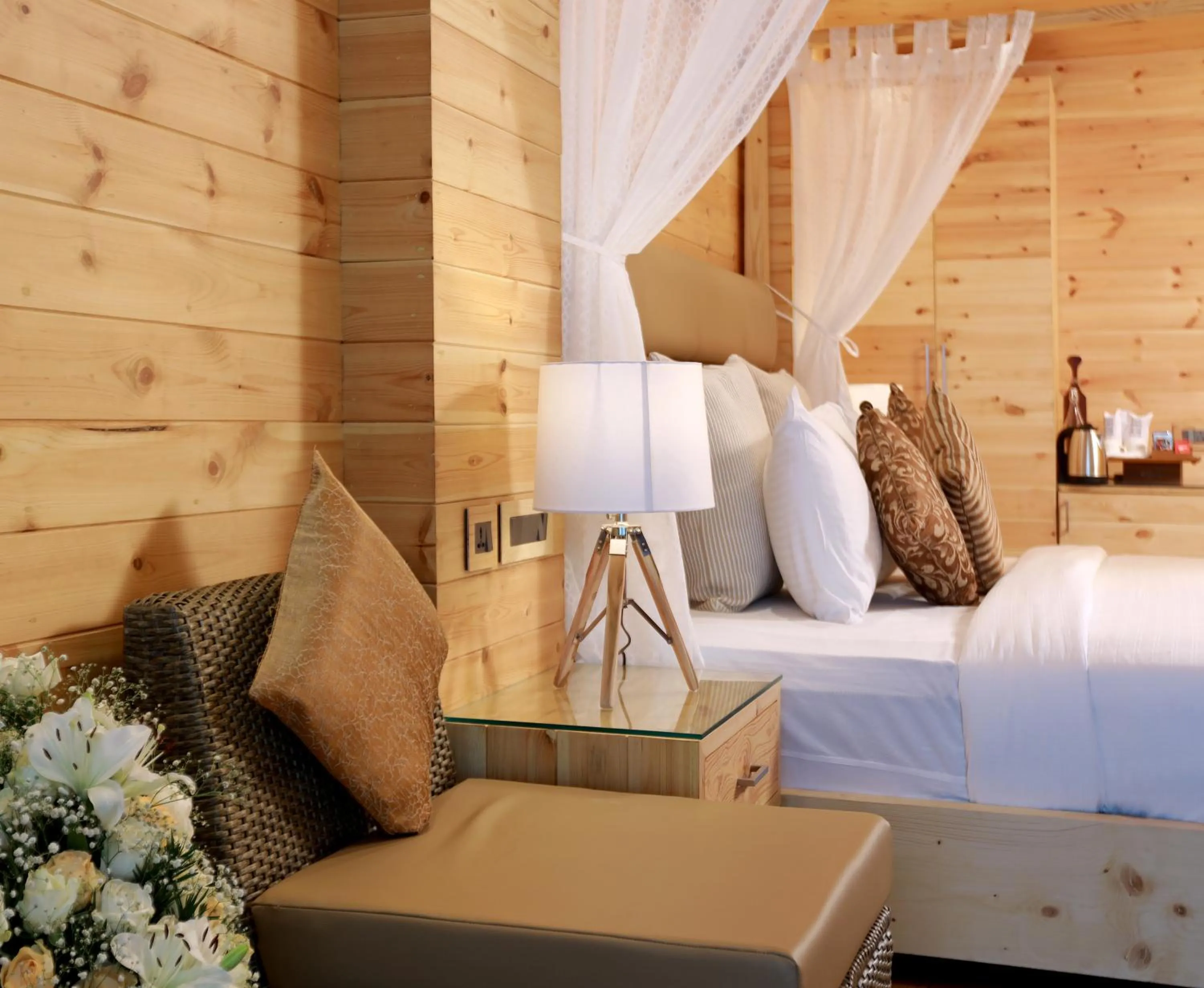 Bed in Maliekal Heritance Cherai Beach Cochin