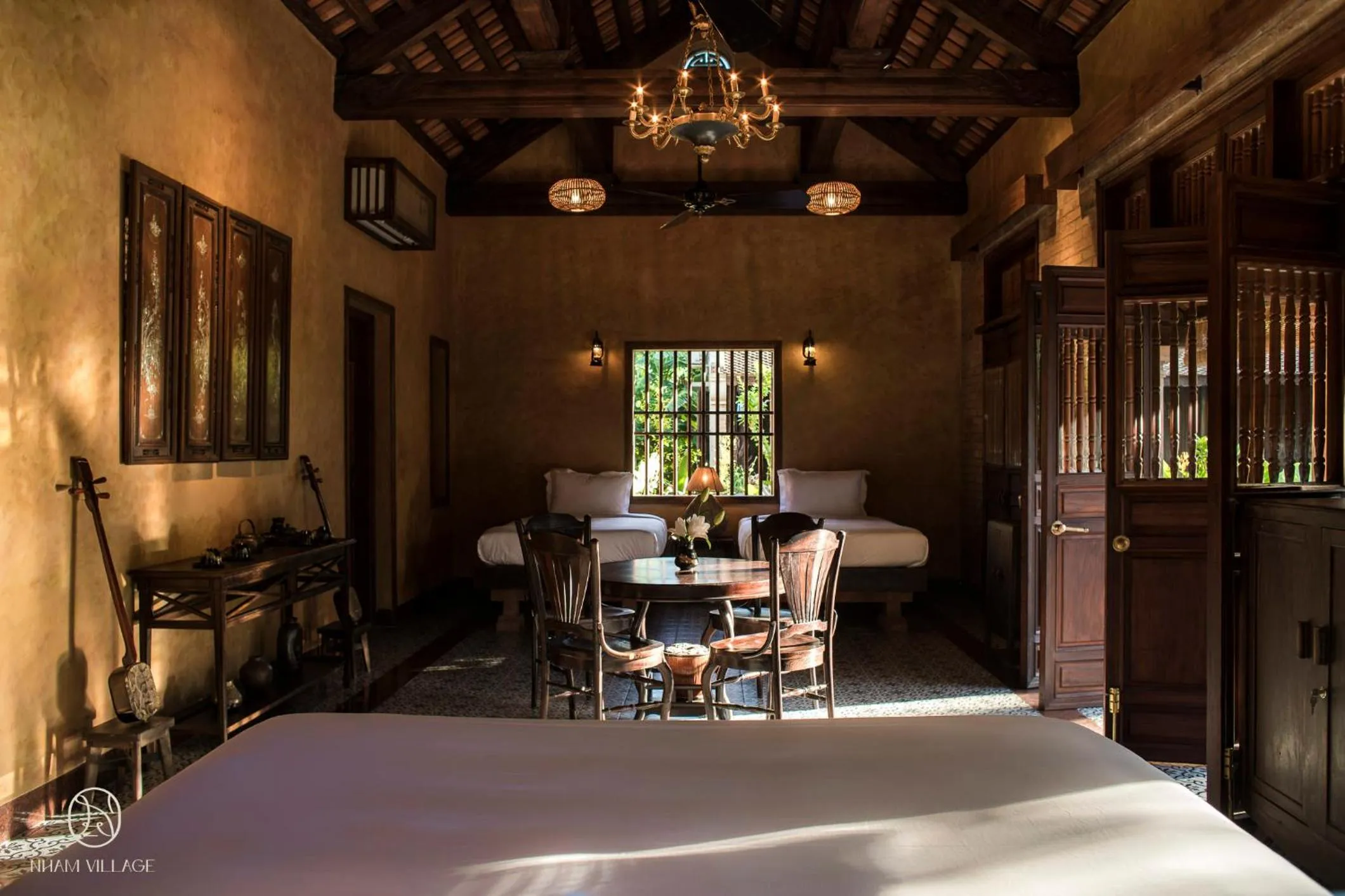 Bedroom, Bed in Nham Village Resort