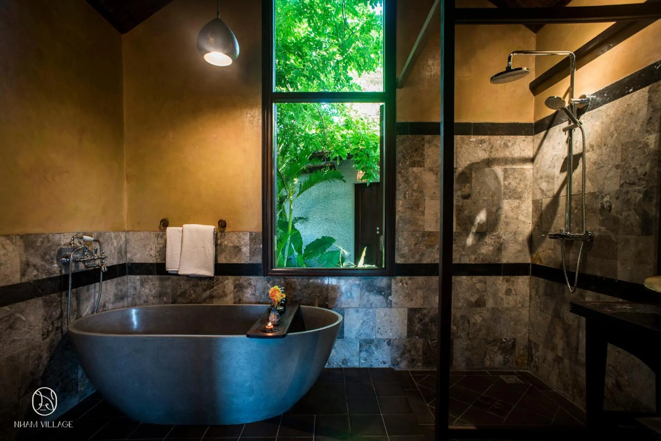 Shower in Nham Village Resort