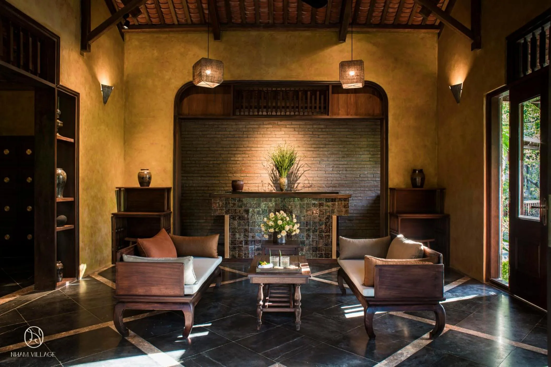 Lobby or reception in Nham Village Resort