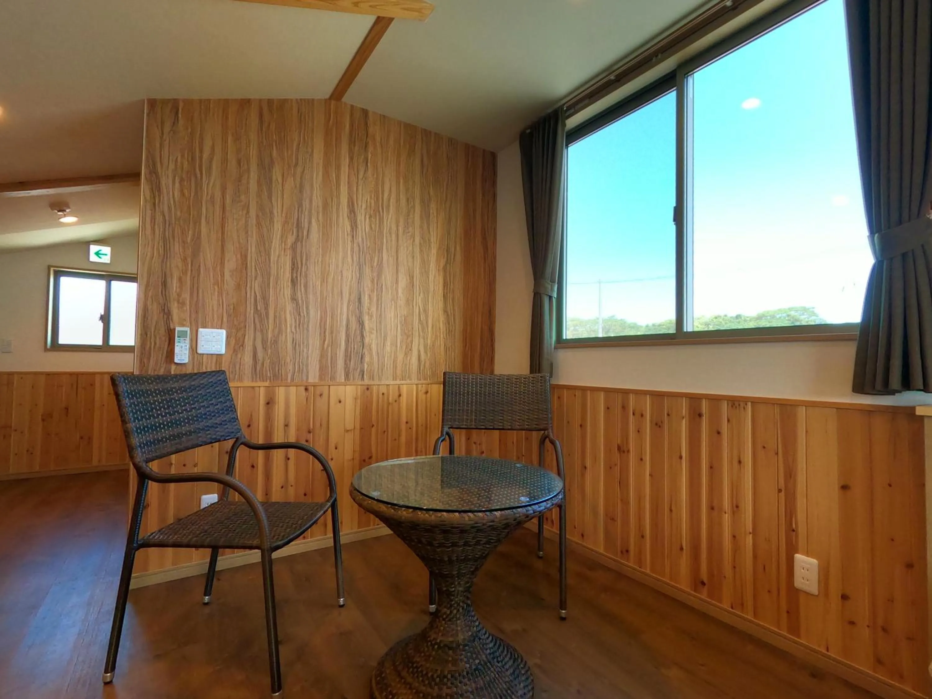 Seating area in Churaumi Village