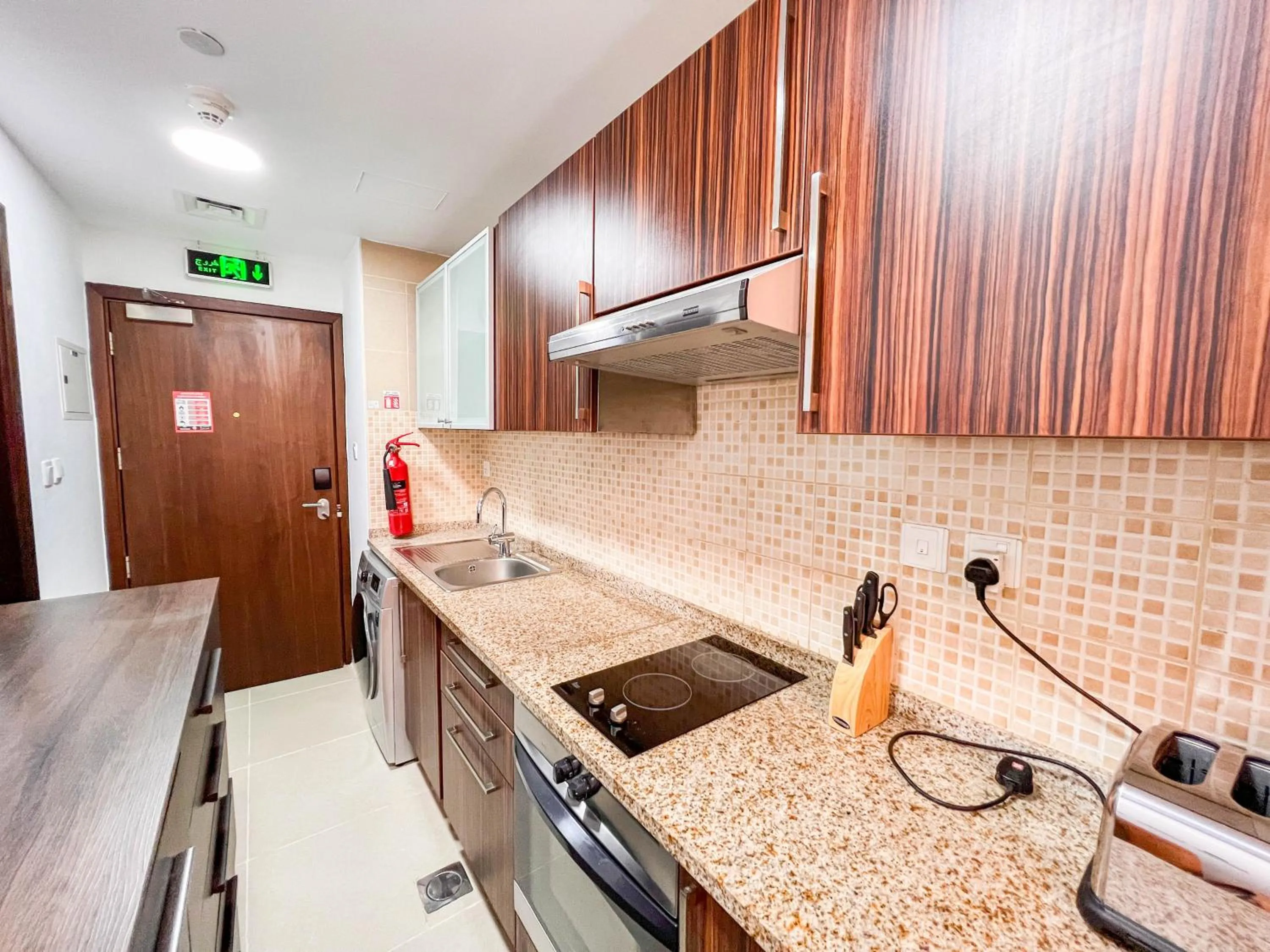 Kitchen or kitchenette in Cosmos Living Luxurious Studio Near Metro