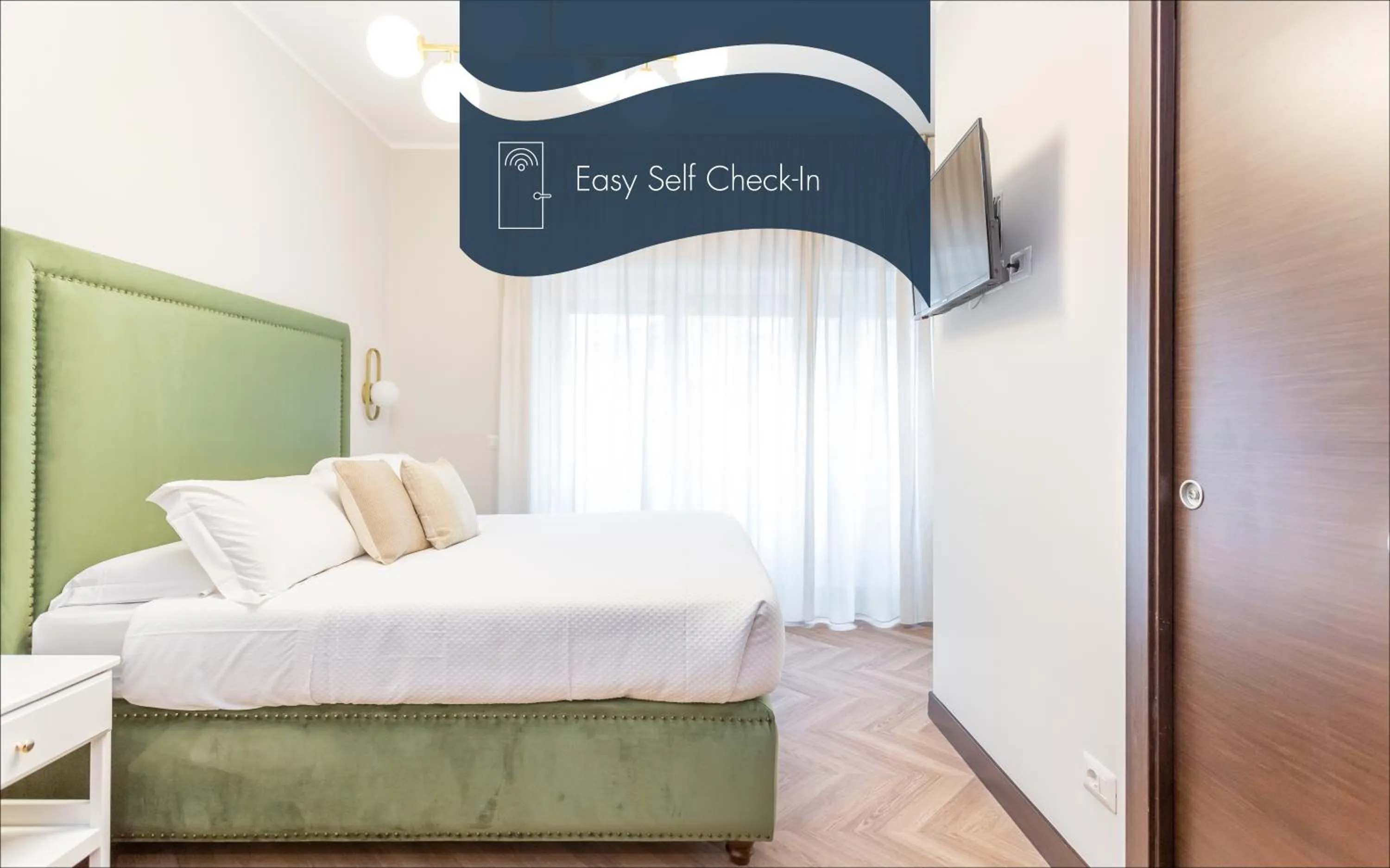 Text overlay, Bed in Daplace - Gran Torino Suites