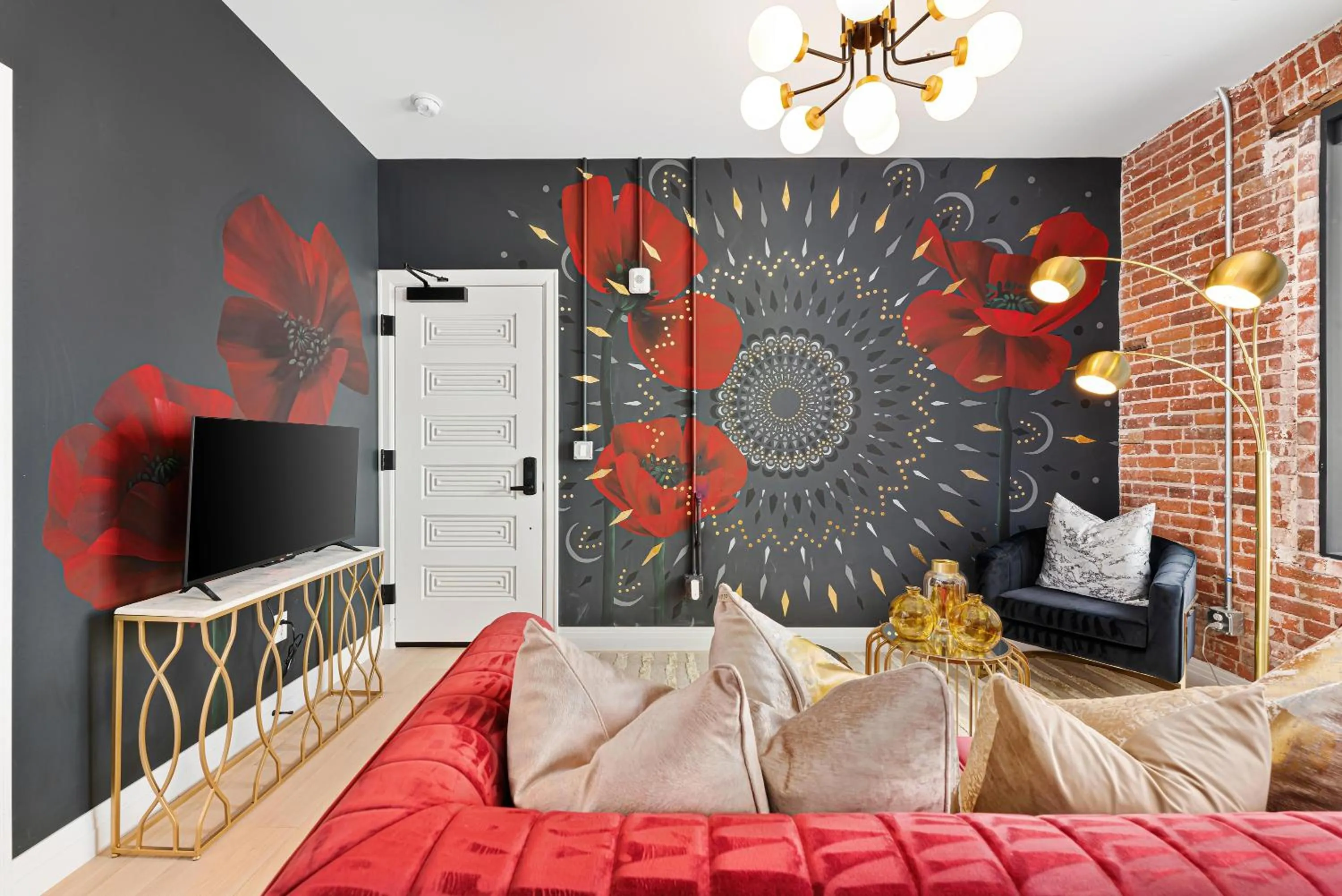 Seating area, Bed in The Acoma House
