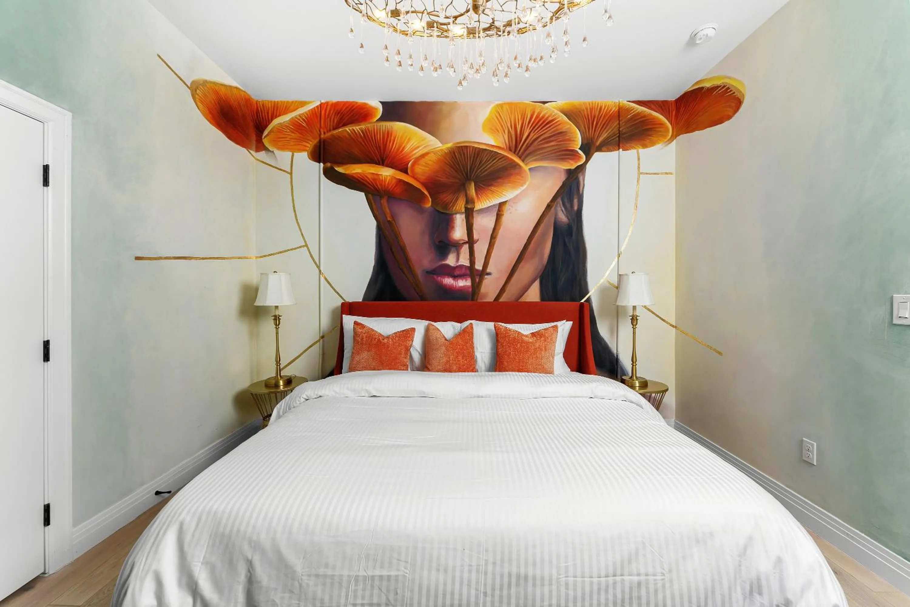 Decorative detail, Bed in The Acoma House