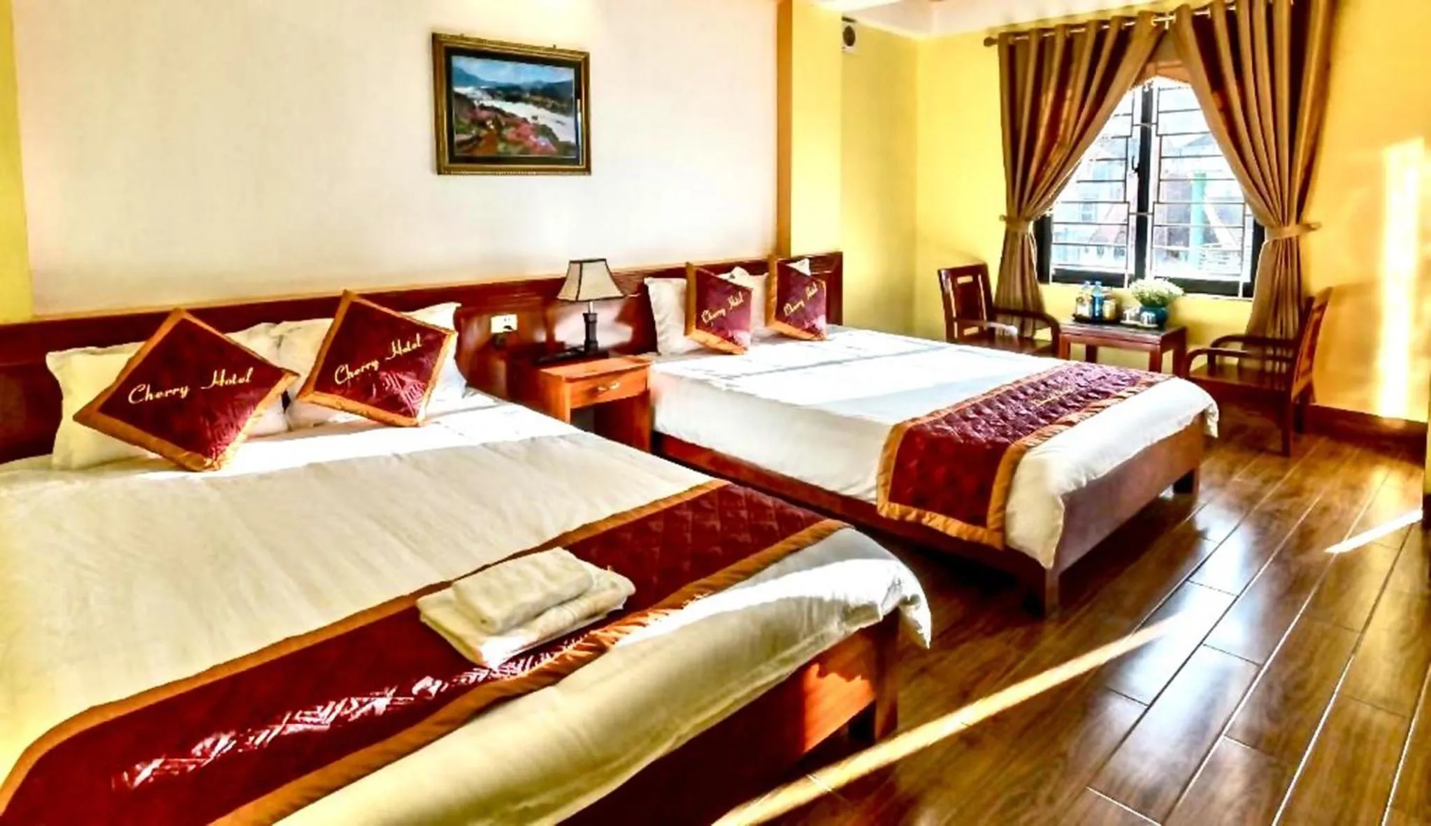 Photo of the whole room, Bed in Cherry Hotel