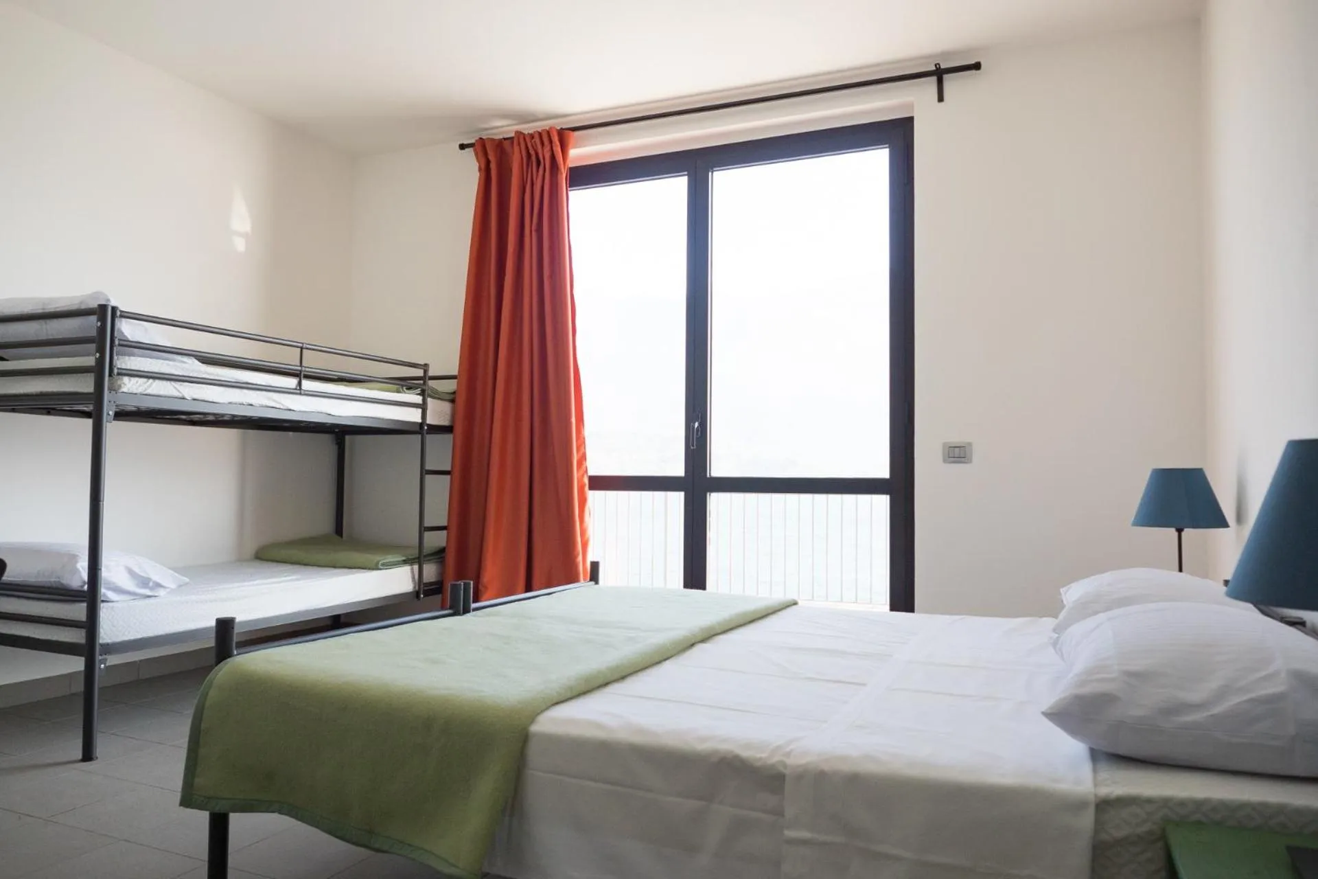 Bed in Lake Como Beach Hostel