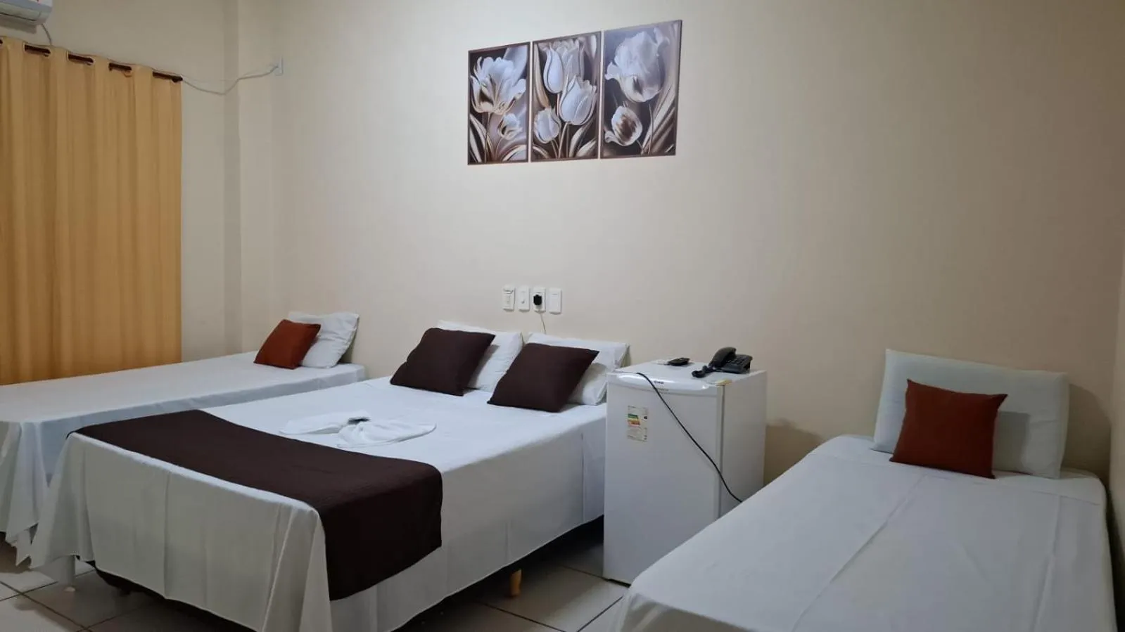 Bed in Hotel Beira Rio Aquidauana