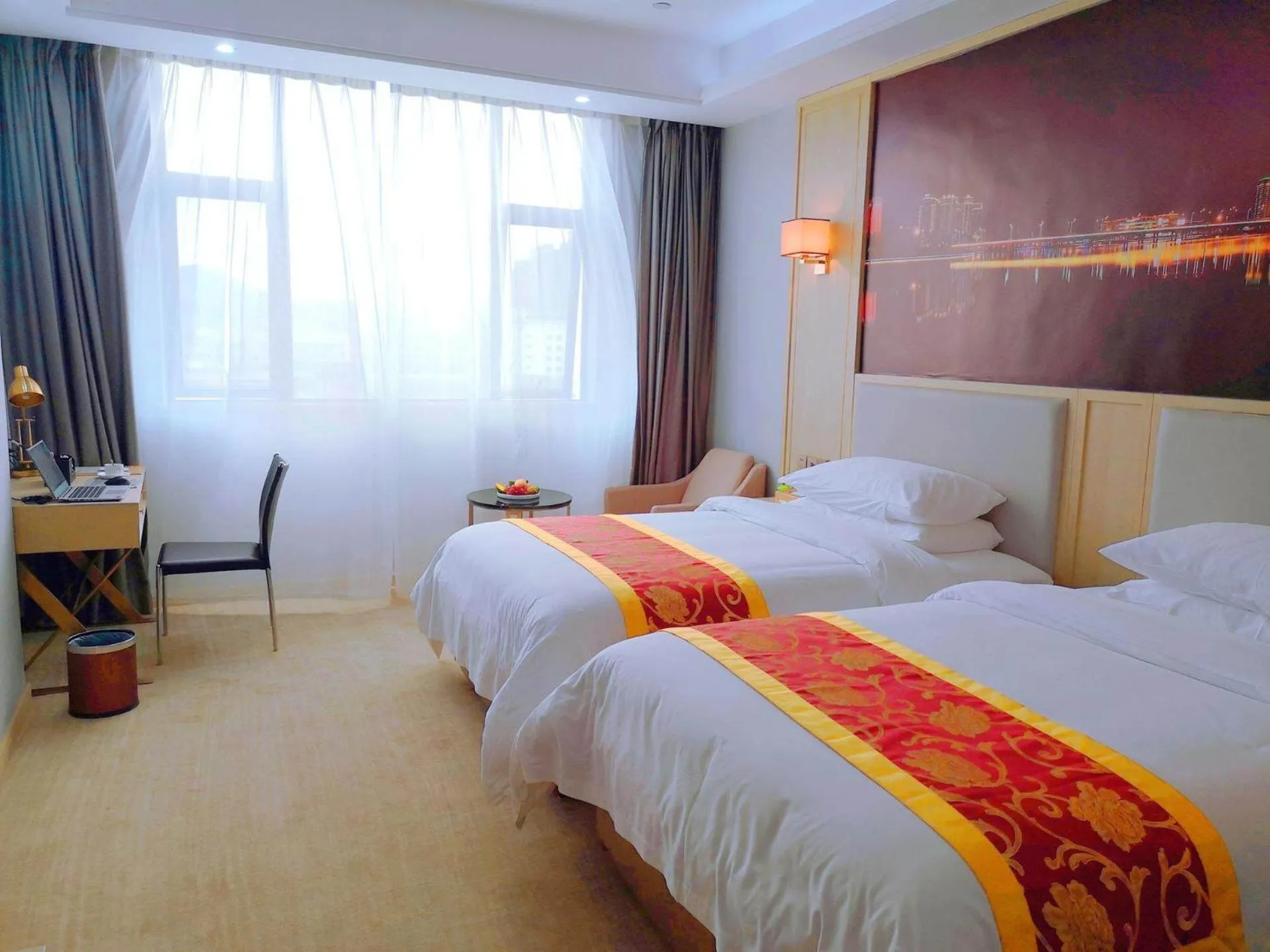 Bed in Vienna International Hotel Zhejiang Wenzhou Ruian Tangxia