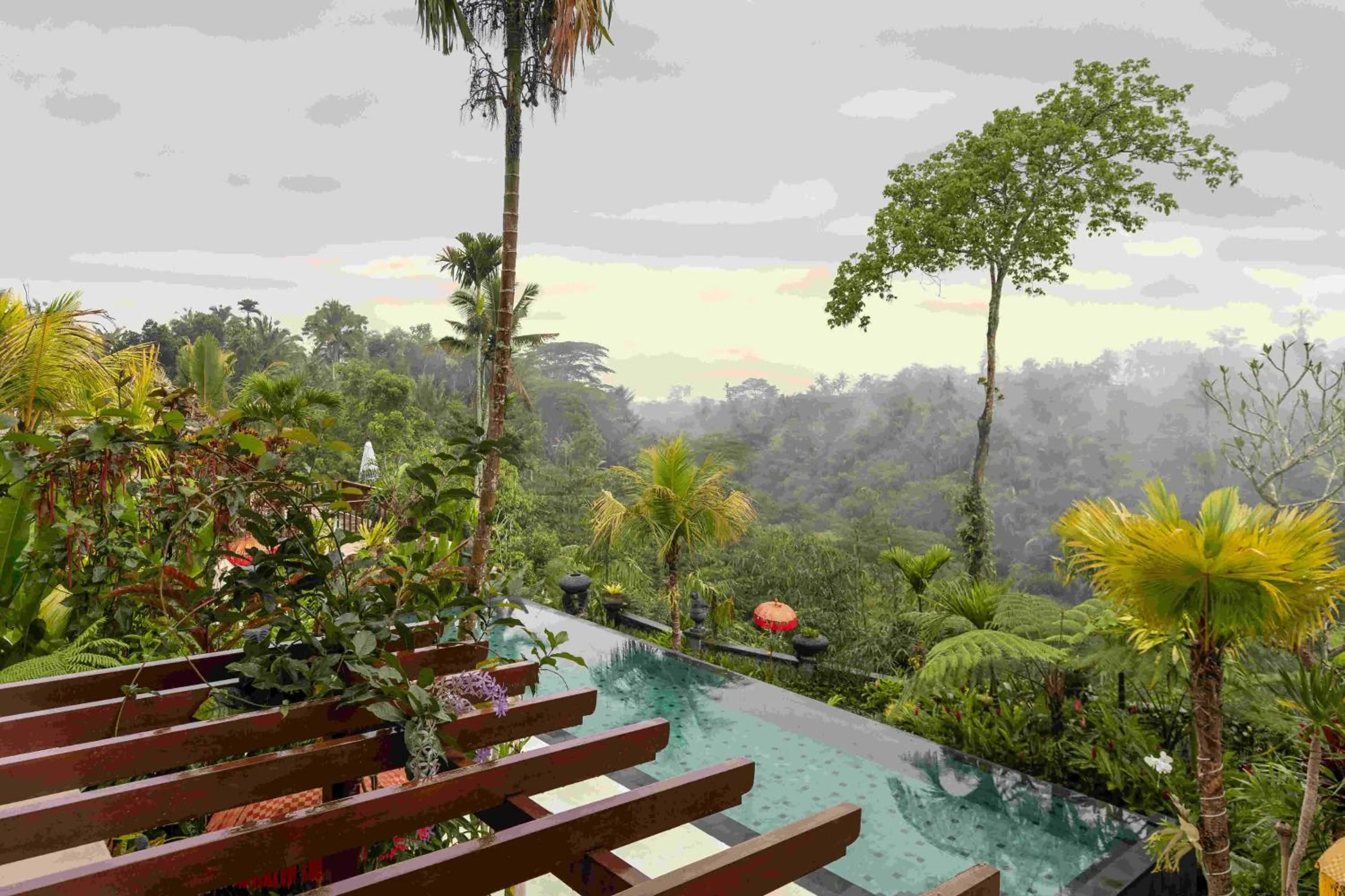Pool view in Villa Lembah Damai