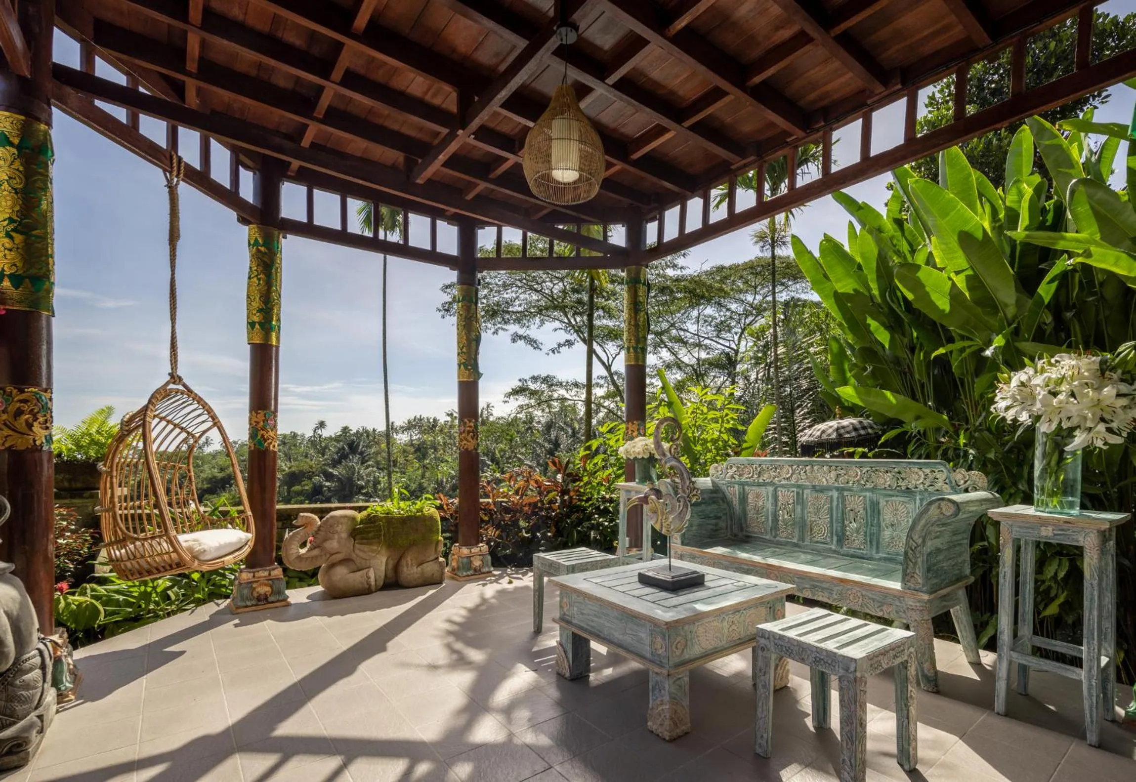 Seating area in Villa Lembah Damai