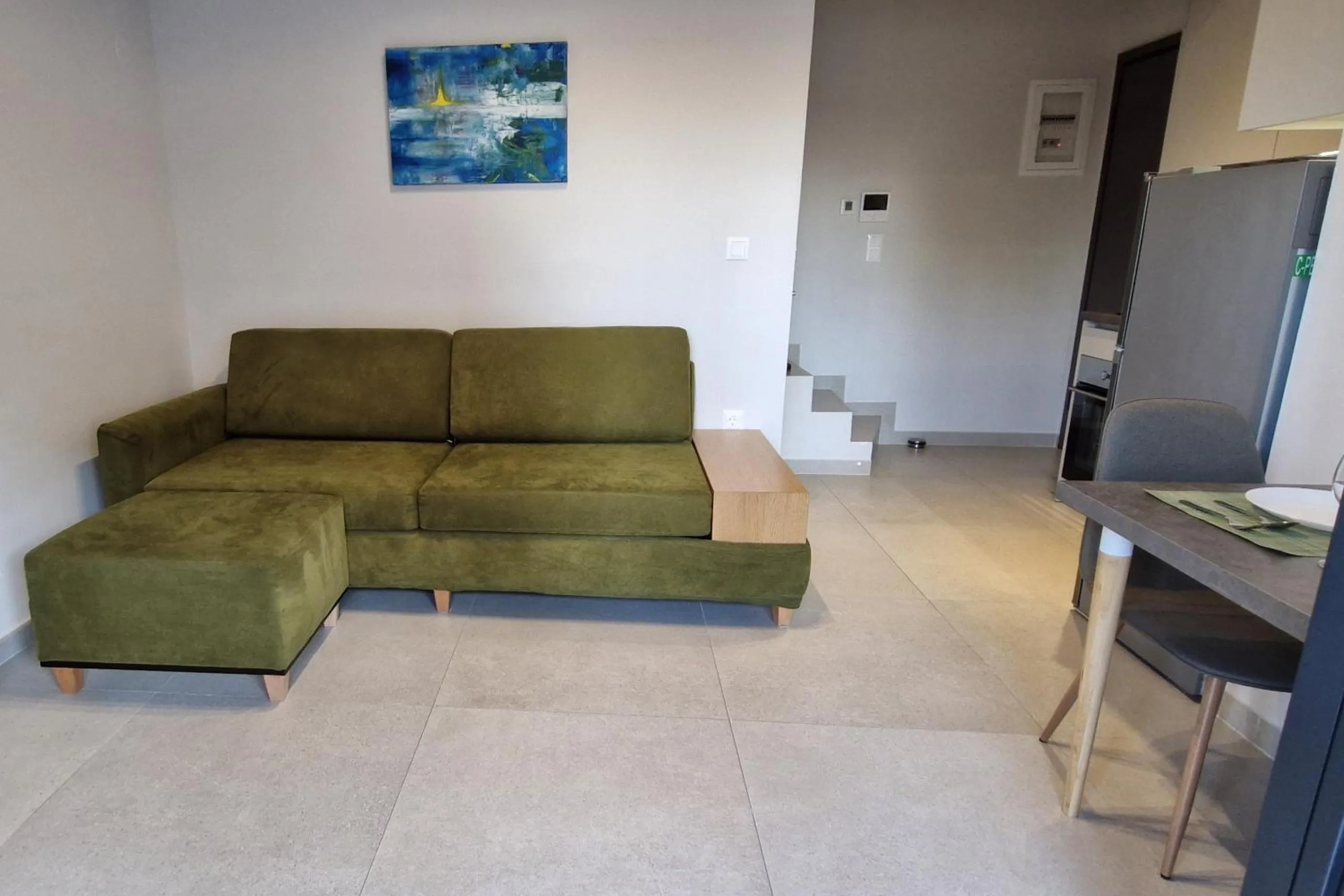 Living room in Toumba apartments