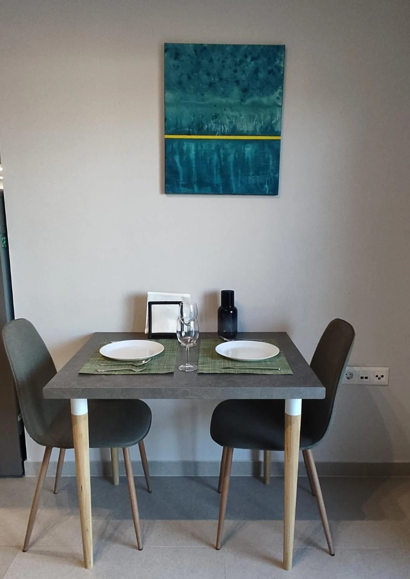 Dining area in Toumba apartments